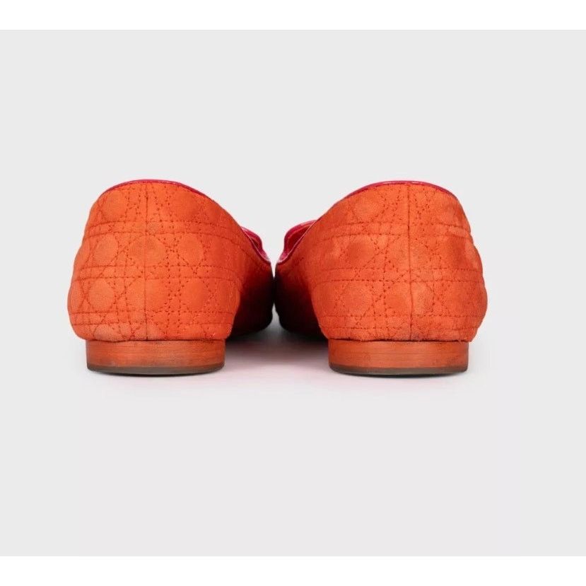 Dior Christian Dior Orange Suede Ballet Flats - Size 39 Size US 8 / IT 38 - 4 Thumbnail