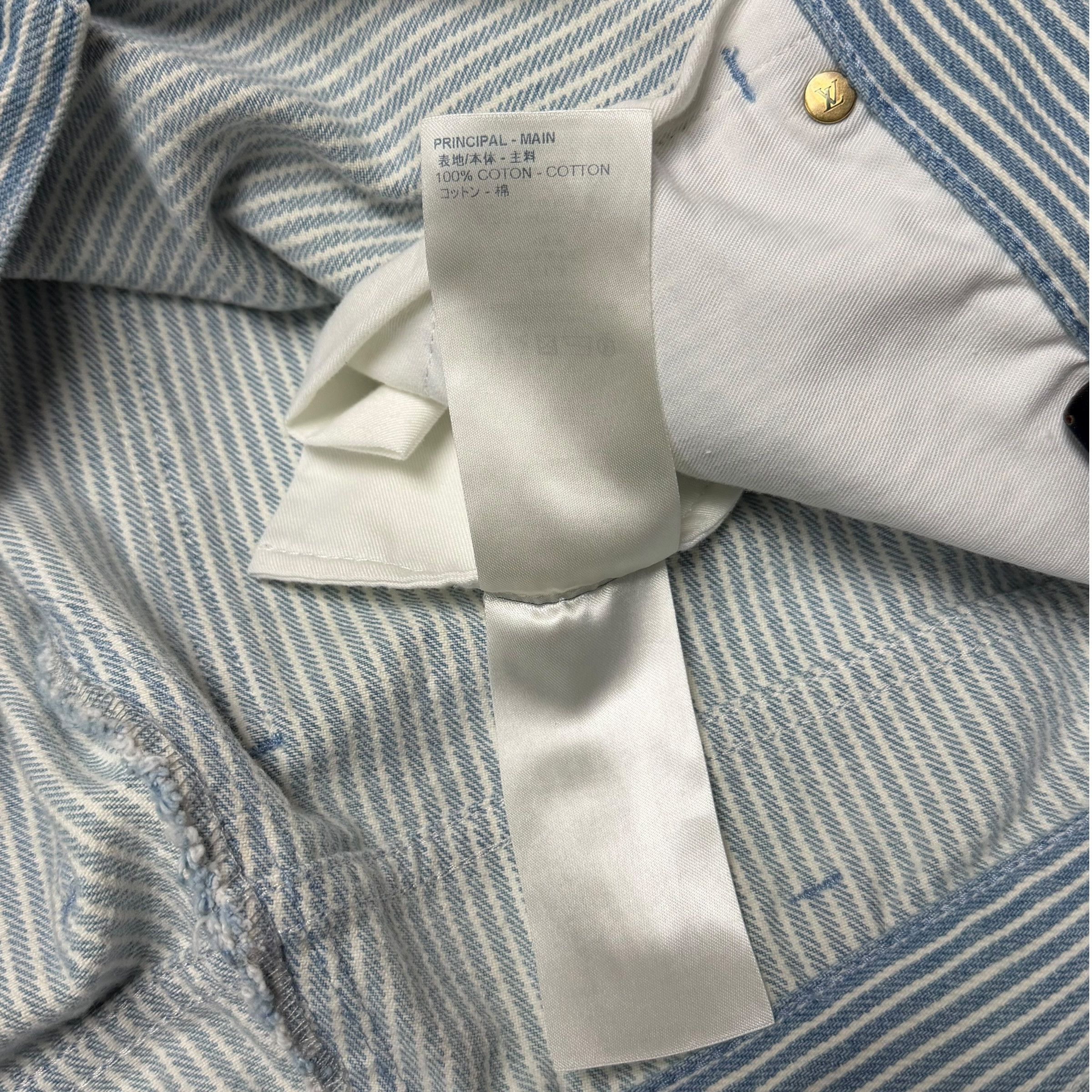 Louis Vuitton Louis Vuitton Watercolor Stripe Denim Cargo Pants 34 Size US 34 / EU 50 - 13 Thumbnail