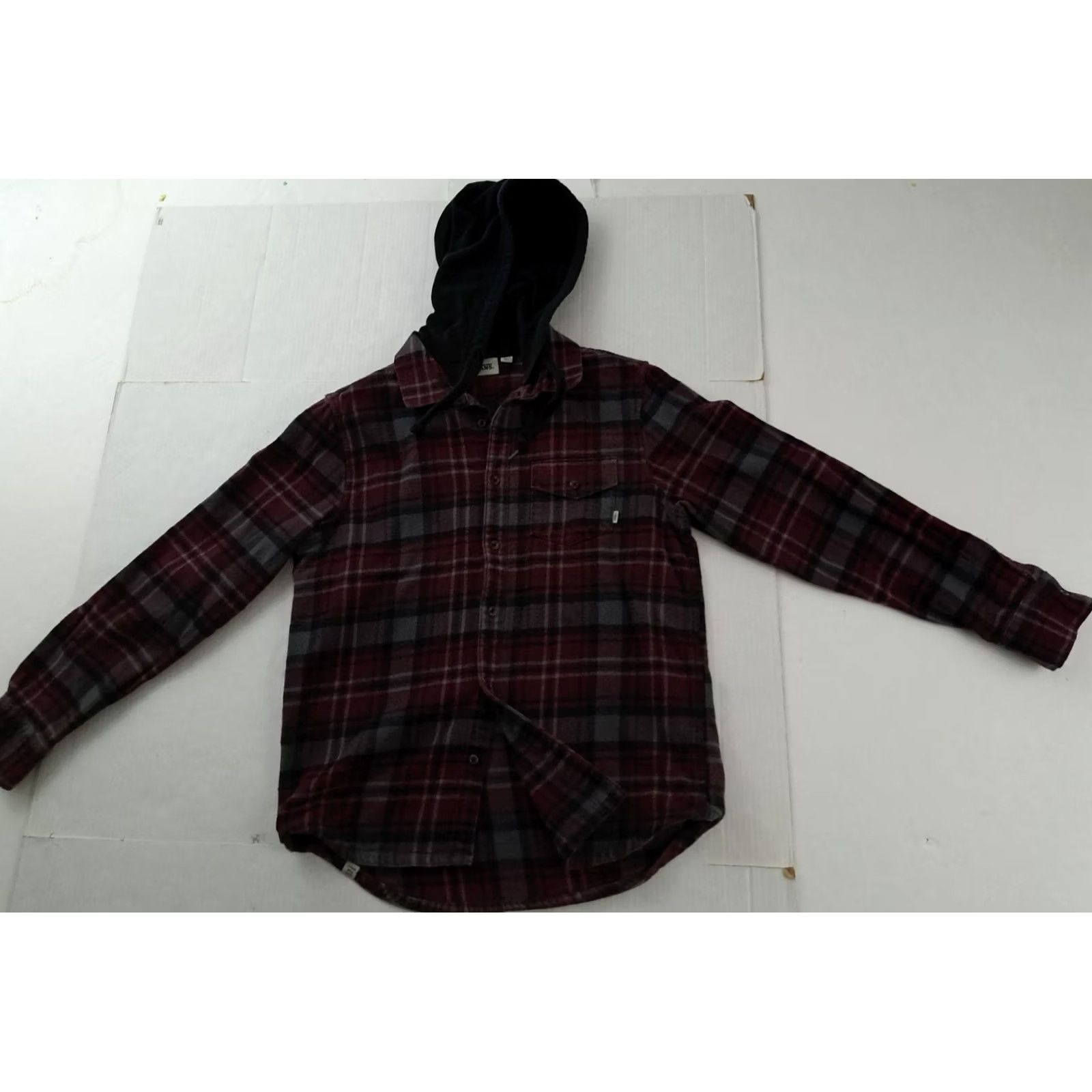 Vans VINTAGE Vans Flannel Hooded Shirt Small Plaid Button Full Size US S / EU 44-46 / 1 - 2 Thumbnail