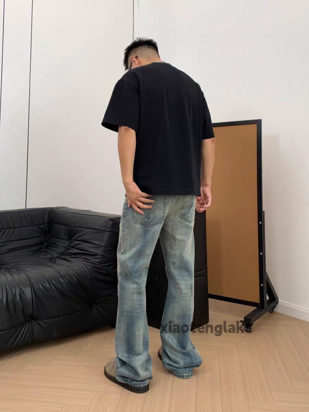 Jean × Vintage washed faded loose baggy ripped damaged jeans Size US 28 / EU 44 - 4 Thumbnail