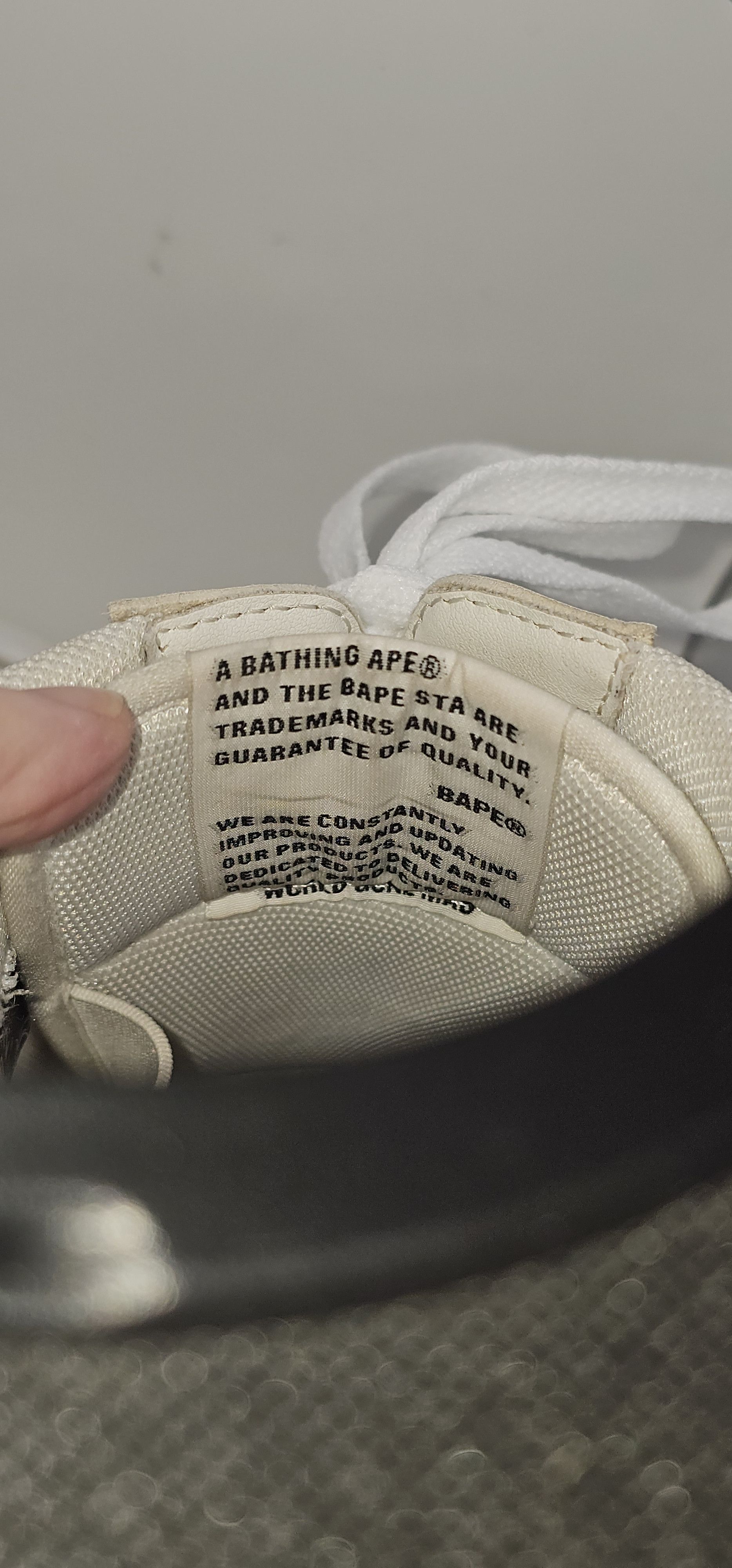 Bape BAPE STA White Leather Sneakers Size 12 Authentic Bapesta Size US 12 / EU 45 - 10 Thumbnail