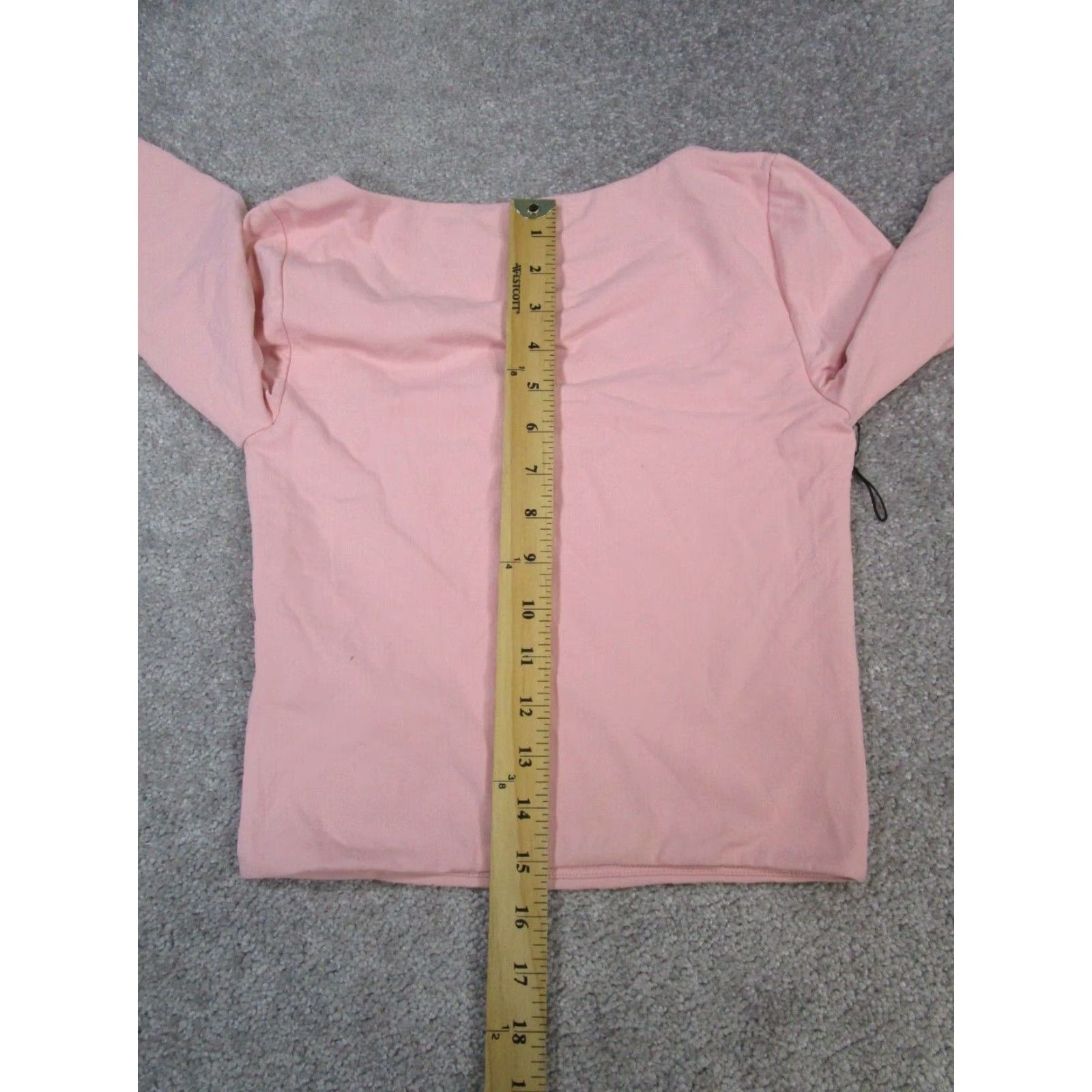Vintage Babaton Shirt Womens M Pink Cropped T-Shirt Square Neck Pullover Nylon Regular Size M Size M / US 6-8 / IT 42-44 - 7 Thumbnail