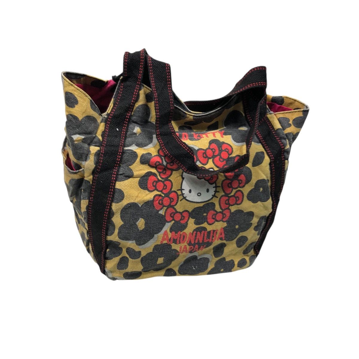 Japanese Brand 📌VINTAGE TOTE BAG HELLO KITTY AMONNLISA JAPAN FULL PRINT Size ONE SIZE - 2 Thumbnail