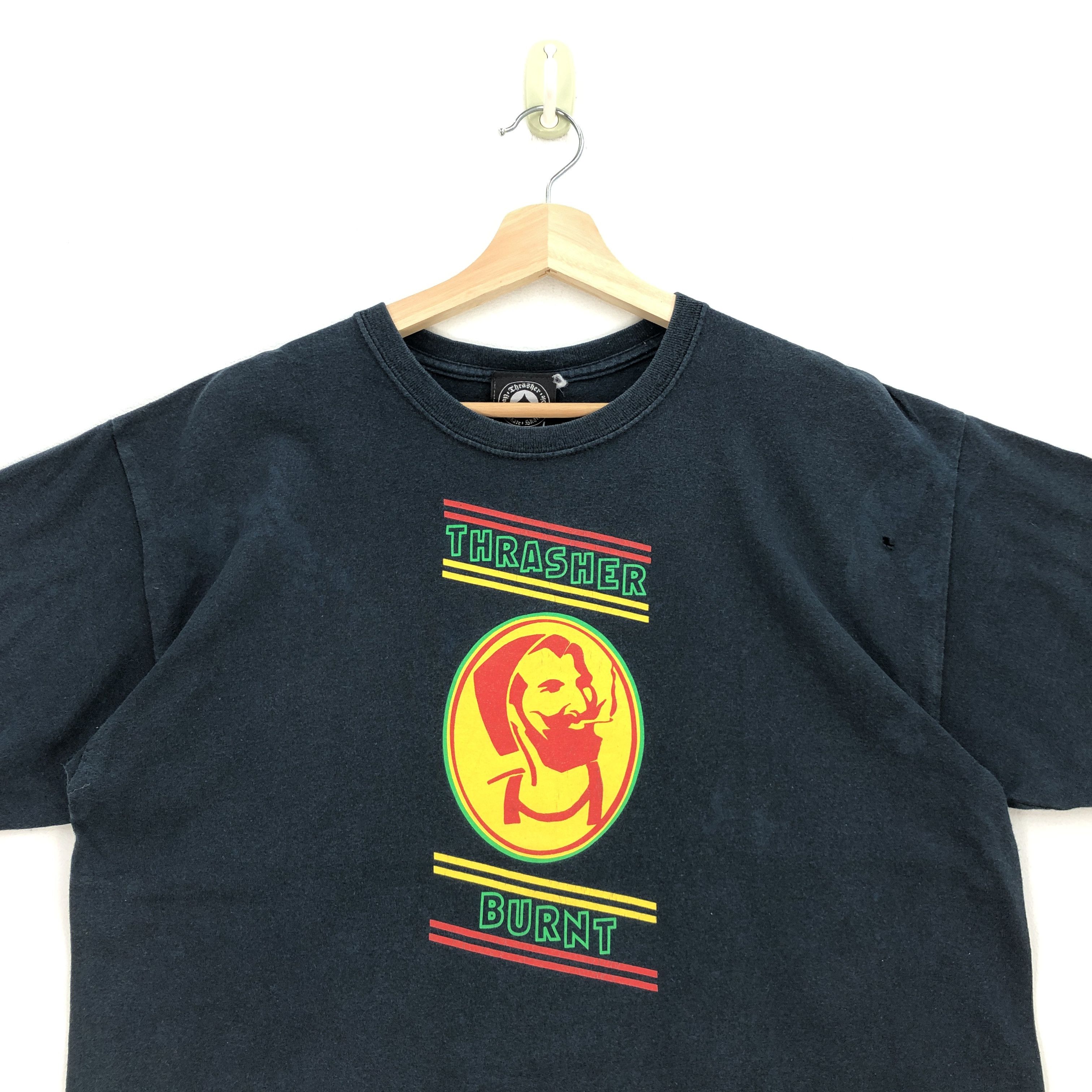 Thrasher Vintage Thrasher T Shirt Thrasher Burnt Skateboarding Tees Size US M / EU 48-50 / 2 - 2 Thumbnail