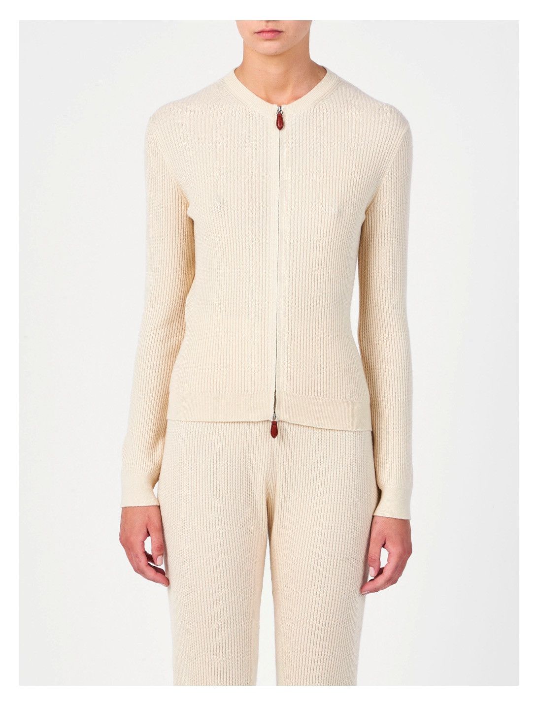Loro Piana o1srvl11e0125 FAN6231 Akan Bomber Jacket in Cream Size M / US 6-8 / IT 42-44 - 5 Thumbnail