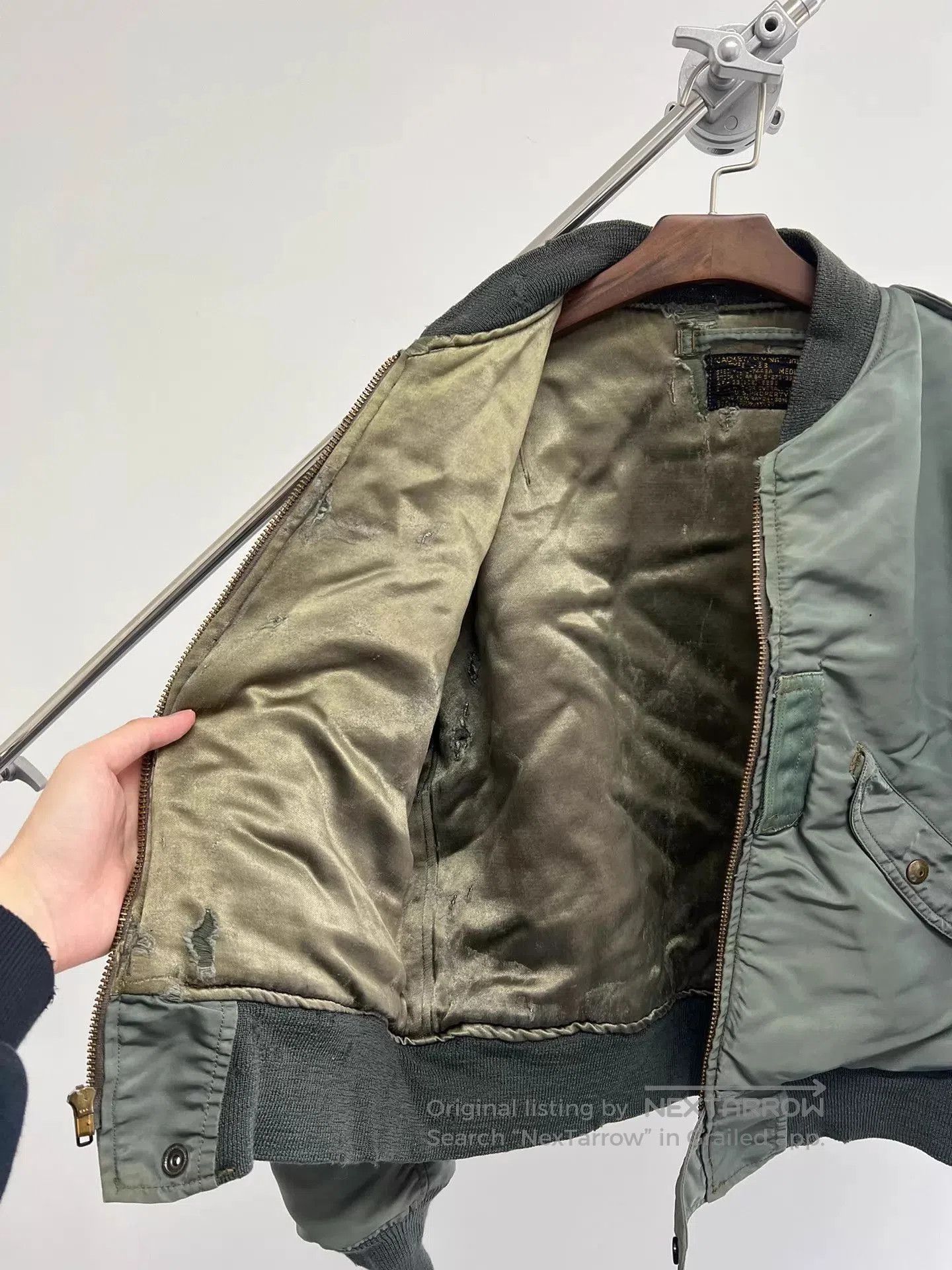 Unsound Rags Green Bomber Jacket Size M. Size US M / EU 48-50 / 2 - 5 Thumbnail