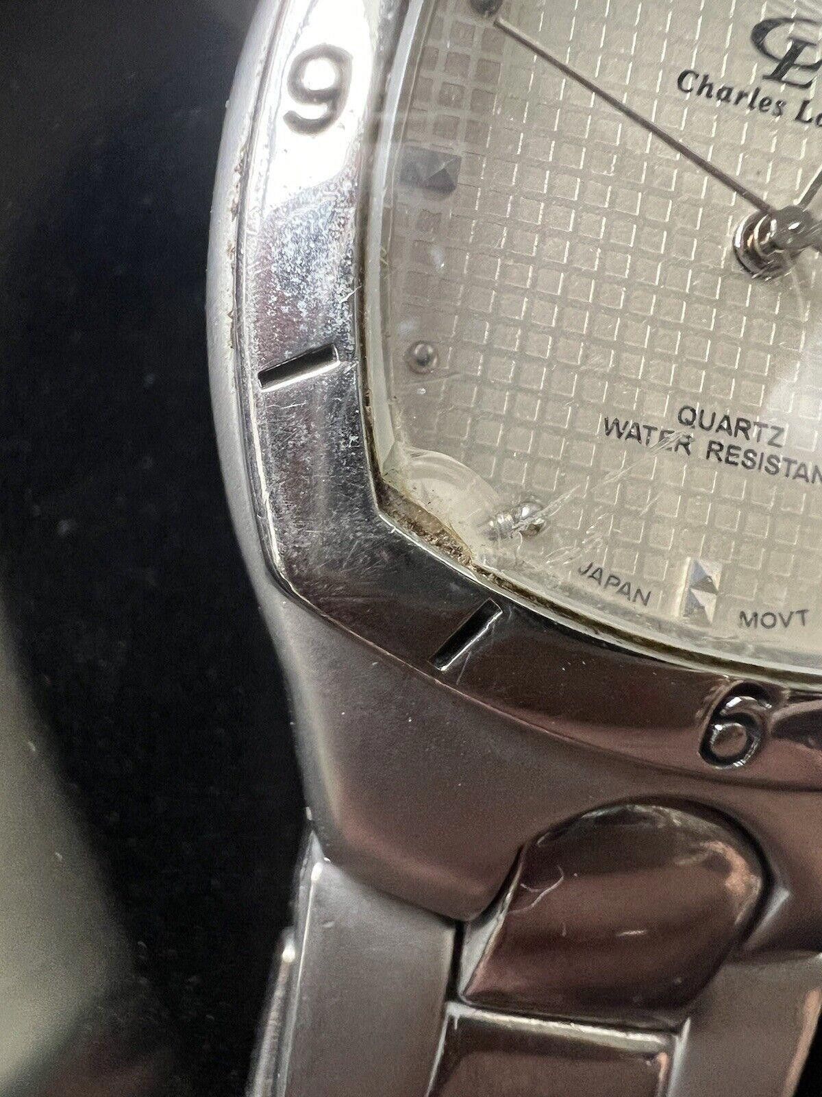 Designer CHARLES LASALLE SILVER color WATCH New Battery Size ONE SIZE - 3 Thumbnail