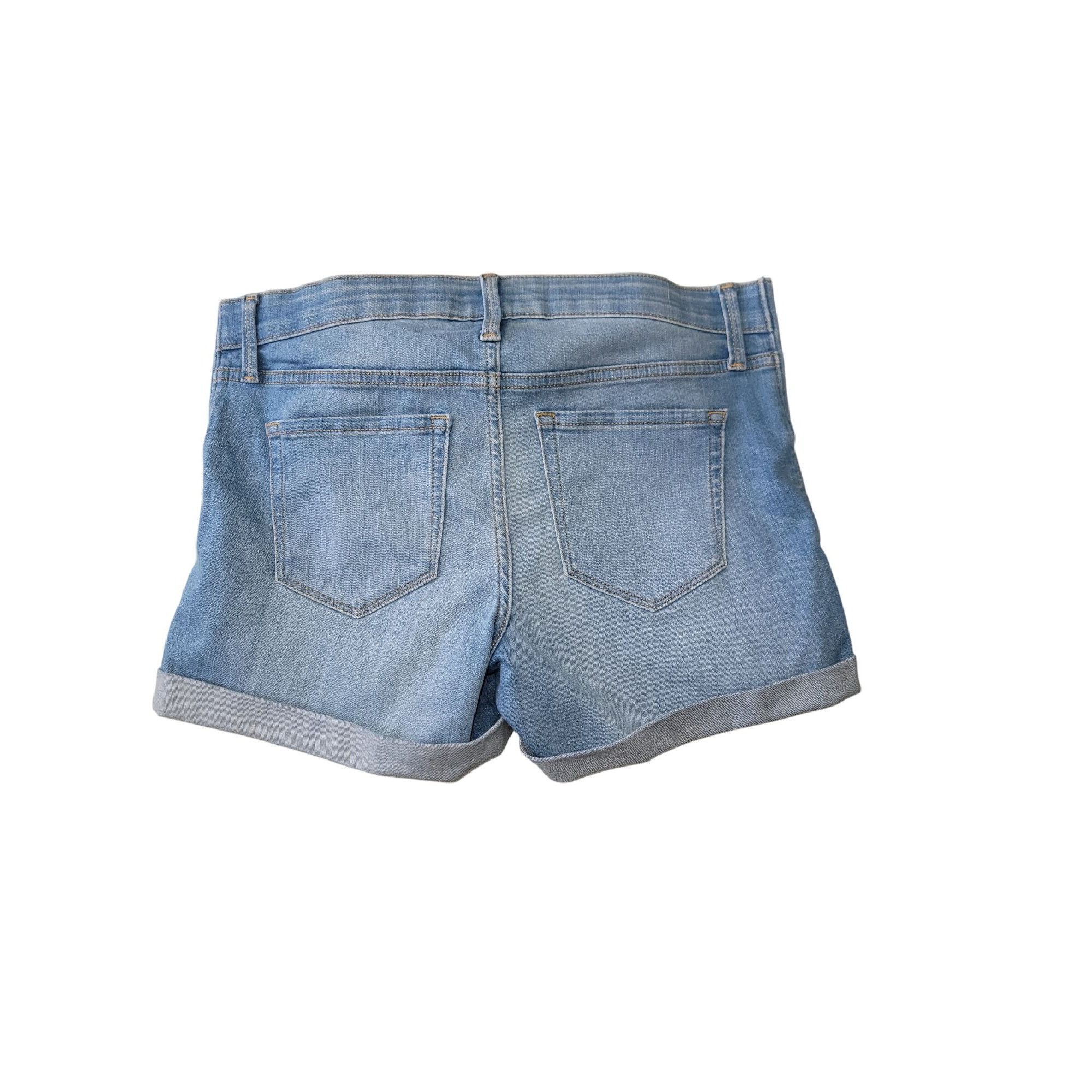 Other Isabel Maternity Denim Midi Shorts Size 6 Light Wash With St Size 28" / US 6 / IT 42 - 3 Thumbnail