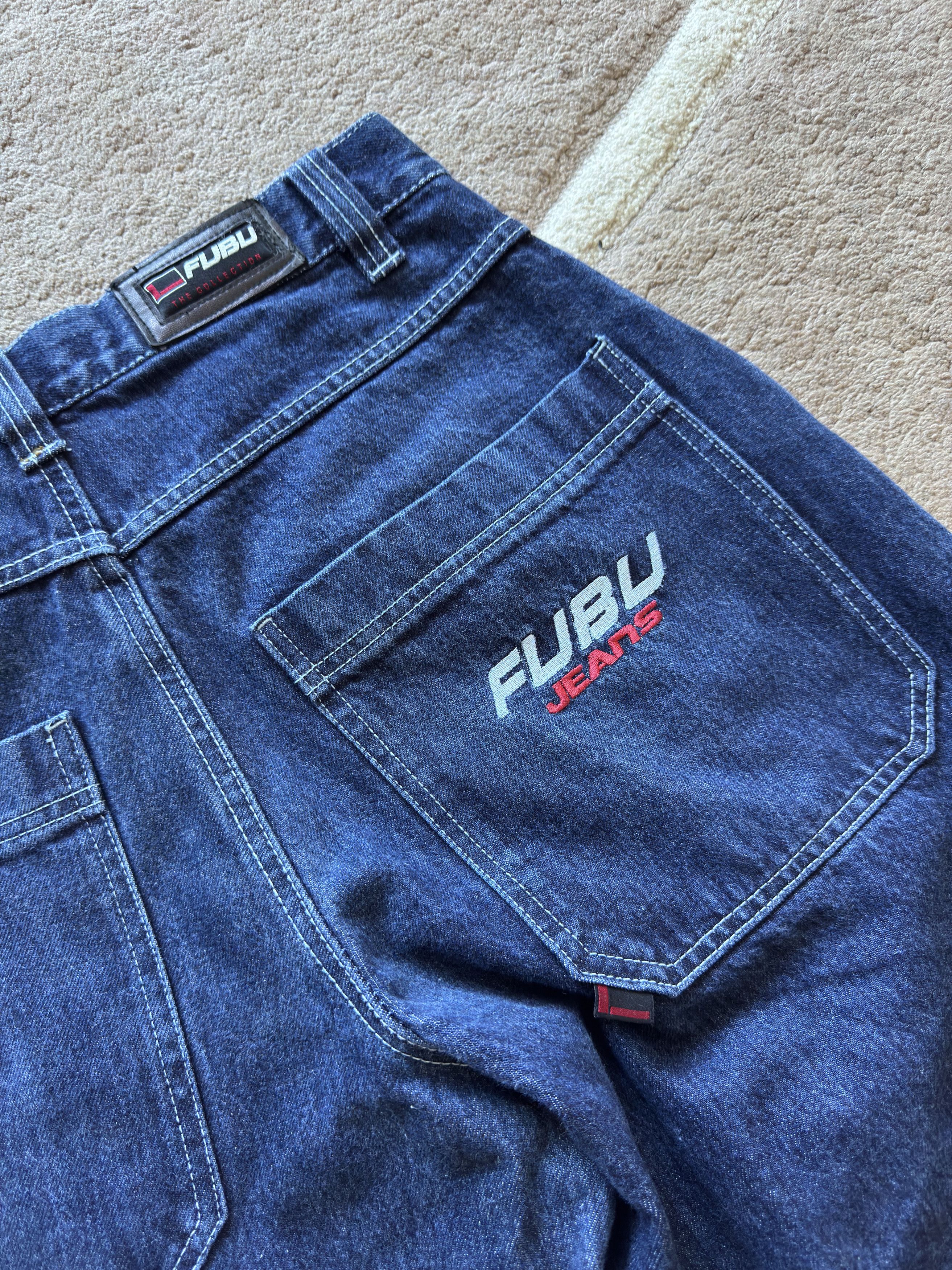 Fubu Fubu Vintage Raw Indigo Denim Baggy Jeans Hip Hop Rap Loose Size US 34 / EU 50 - 3 Thumbnail