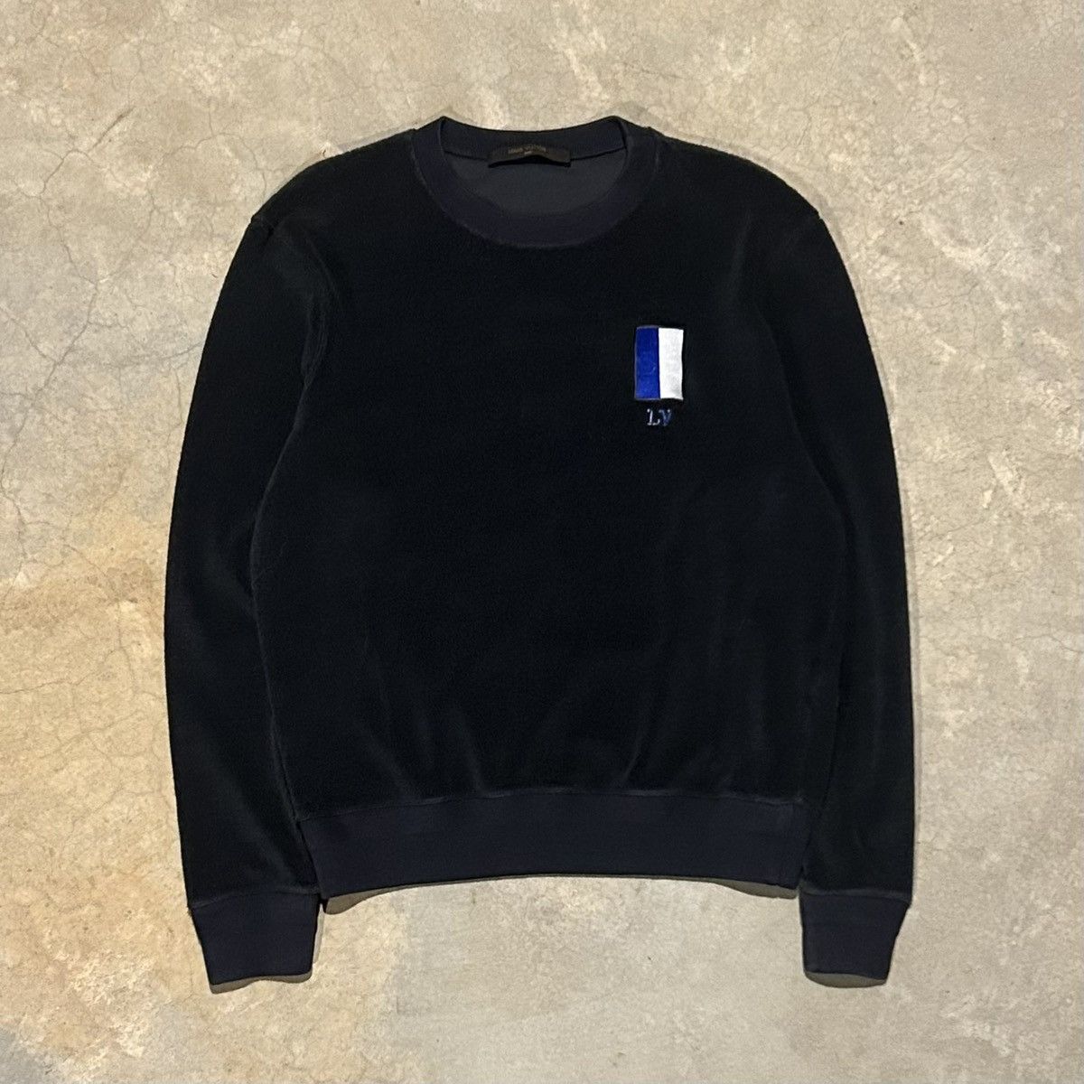 Designer × Louis Vuitton Louis Vuitton SS16 Pile Terry Cloth Embroidered Sweatshirt Size US S / EU 44-46 / 1 - 1 Thumbnail