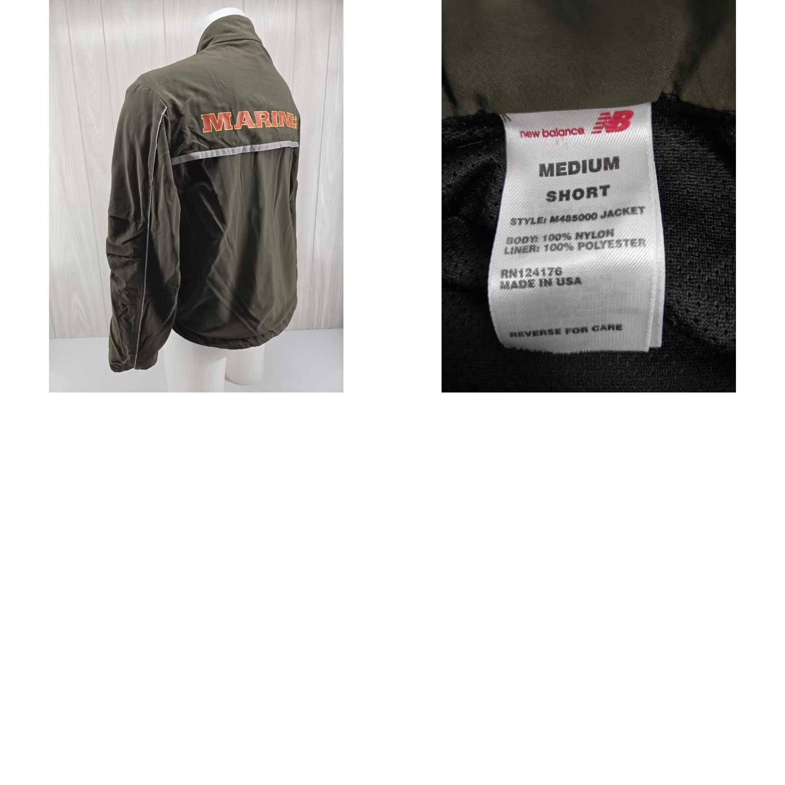 New Balance VINTAGE (no) -> USMC Marine Corps Jacket Mens Medium Green Training Running New Balance Size US 31 - 9 Thumbnail