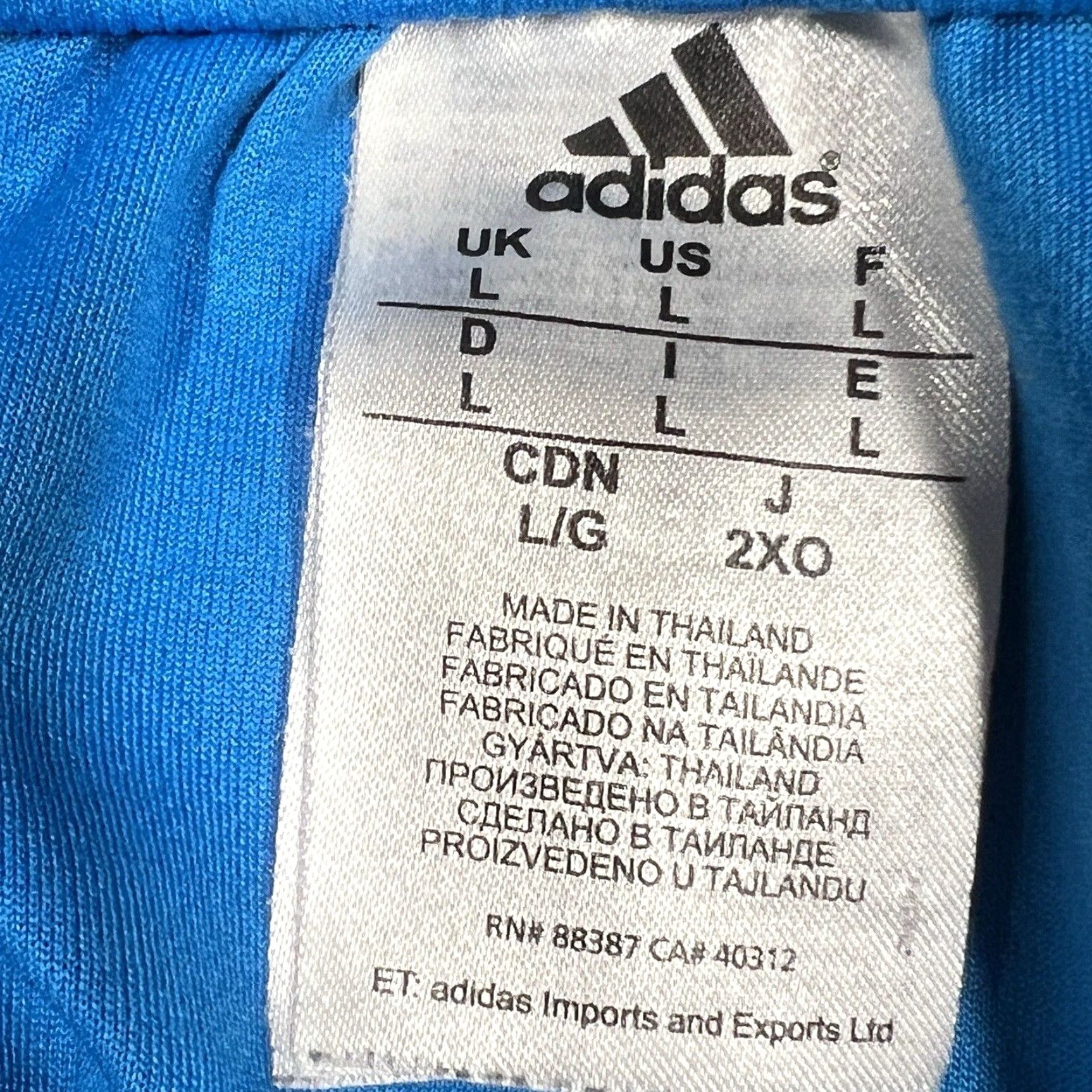 Adidas Adidas Shorts Men Large Blue Climalite Basketball Gym Drawstring Size US 33 - 2 Thumbnail