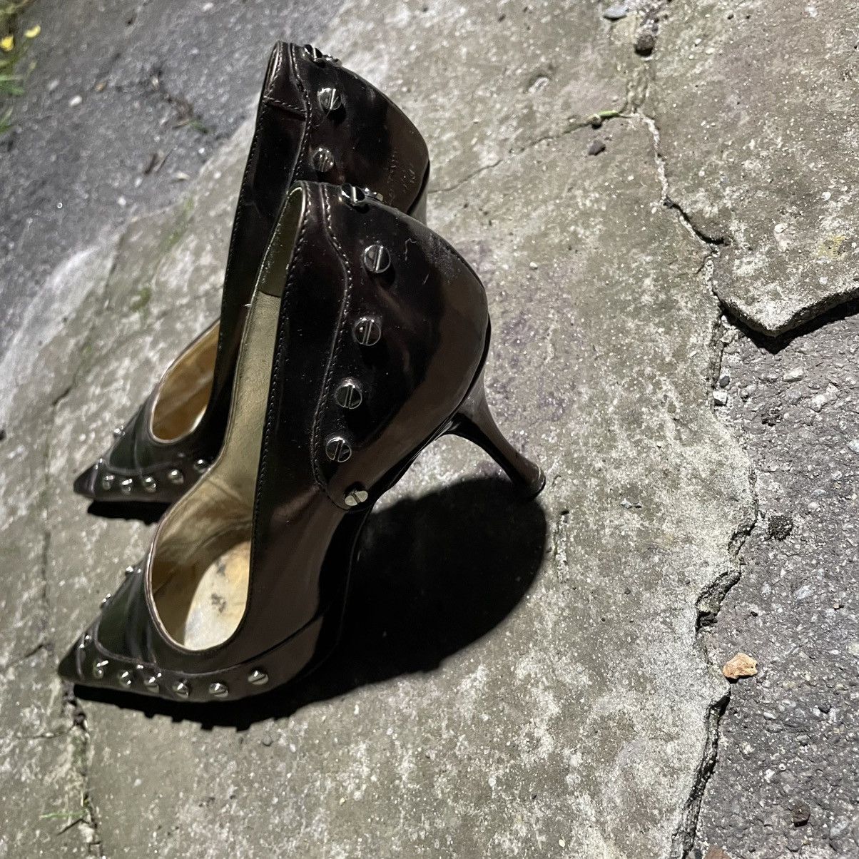 Dolce & Gabbana Dolce Gabbana Leather Slingback Pumps heels platform studded Size US 6 / IT 36 - 2 Thumbnail