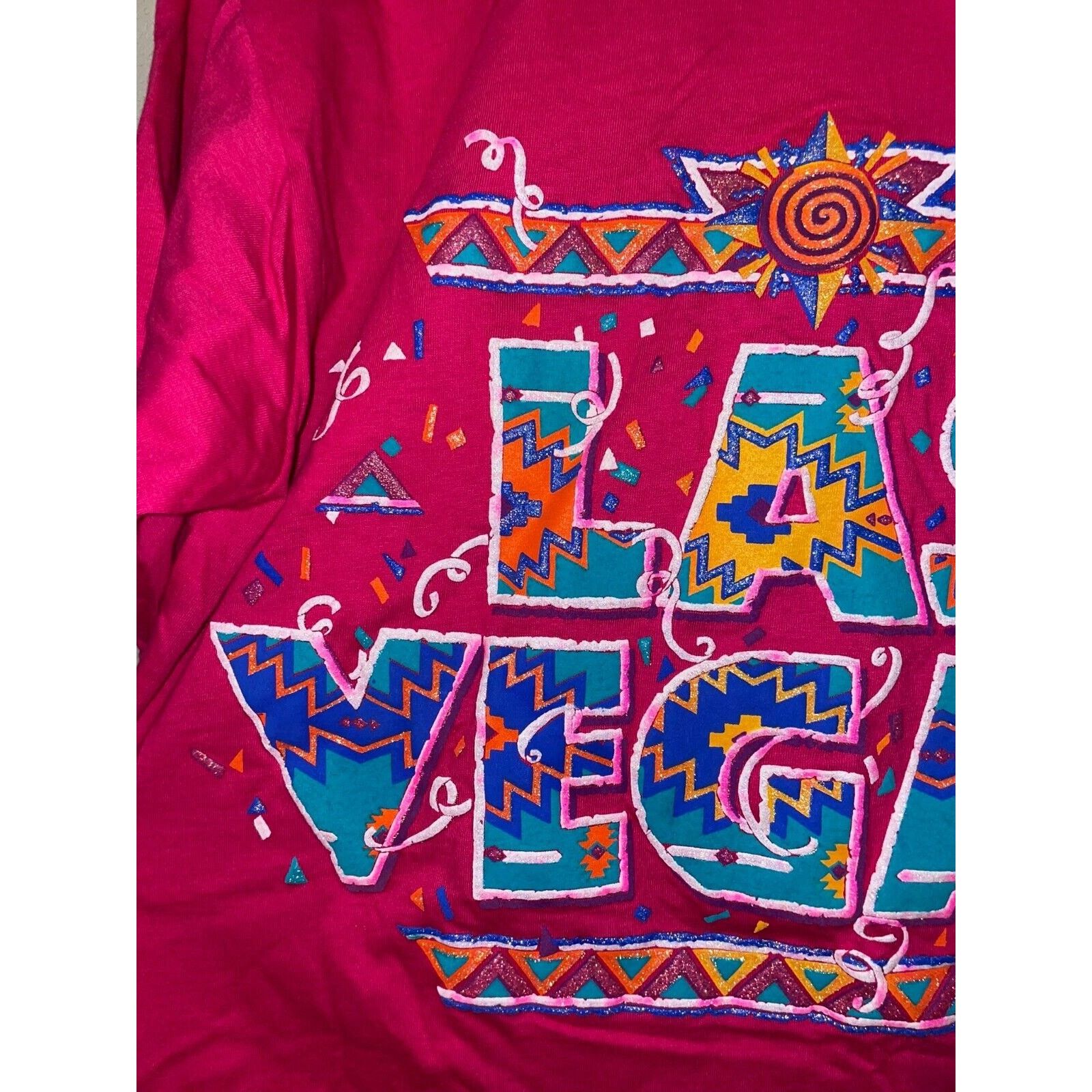 Jerzees Vintage 90s Las Vegas Shirt Southwest Pink Tee NV VTG 90s L Size US L / EU 52-54 / 3 - 2 Thumbnail