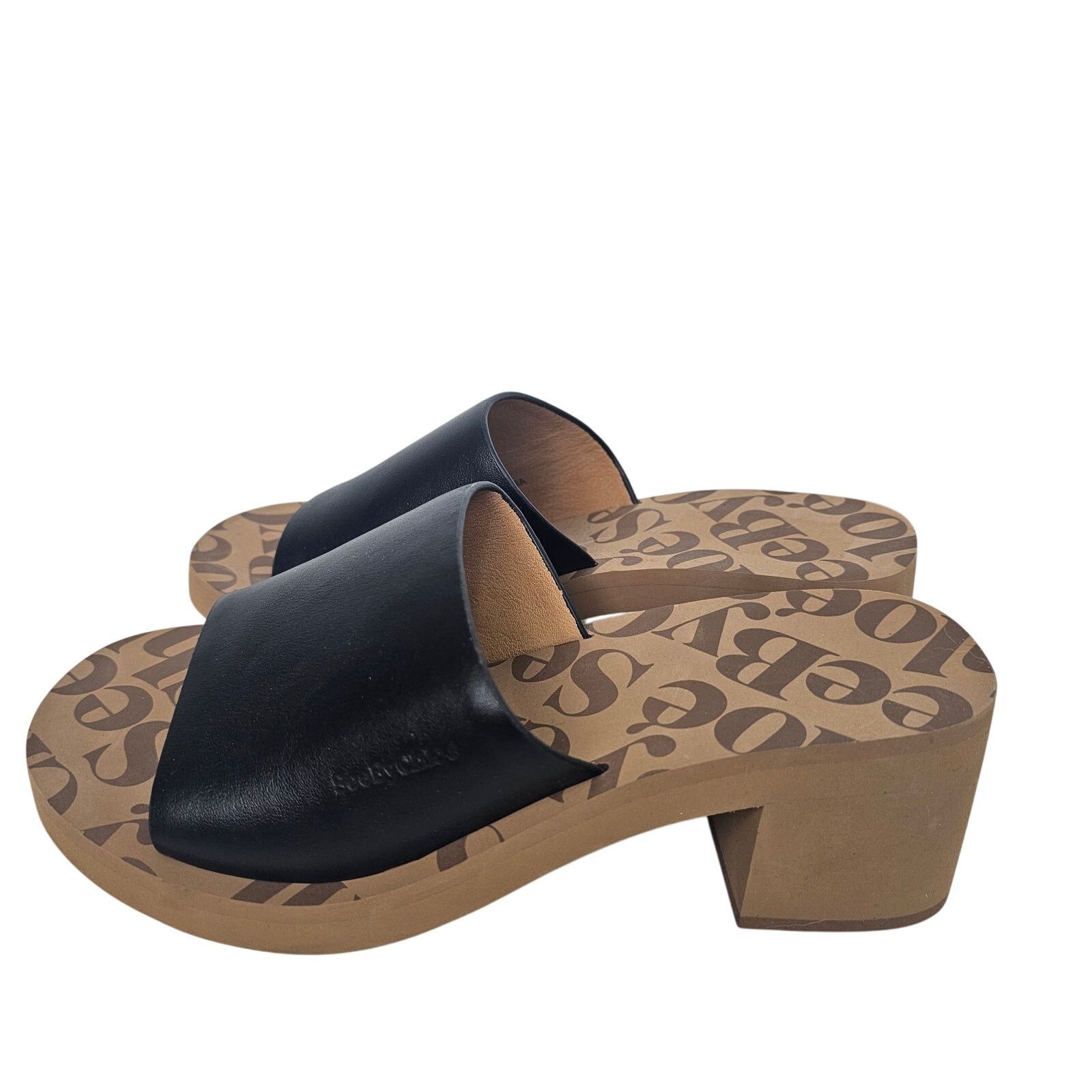 See by Chloe See By Chloe Black Leather Sandals Slides Slip Ons 37 (US7) Size US 7 / IT 37 - 4 Thumbnail