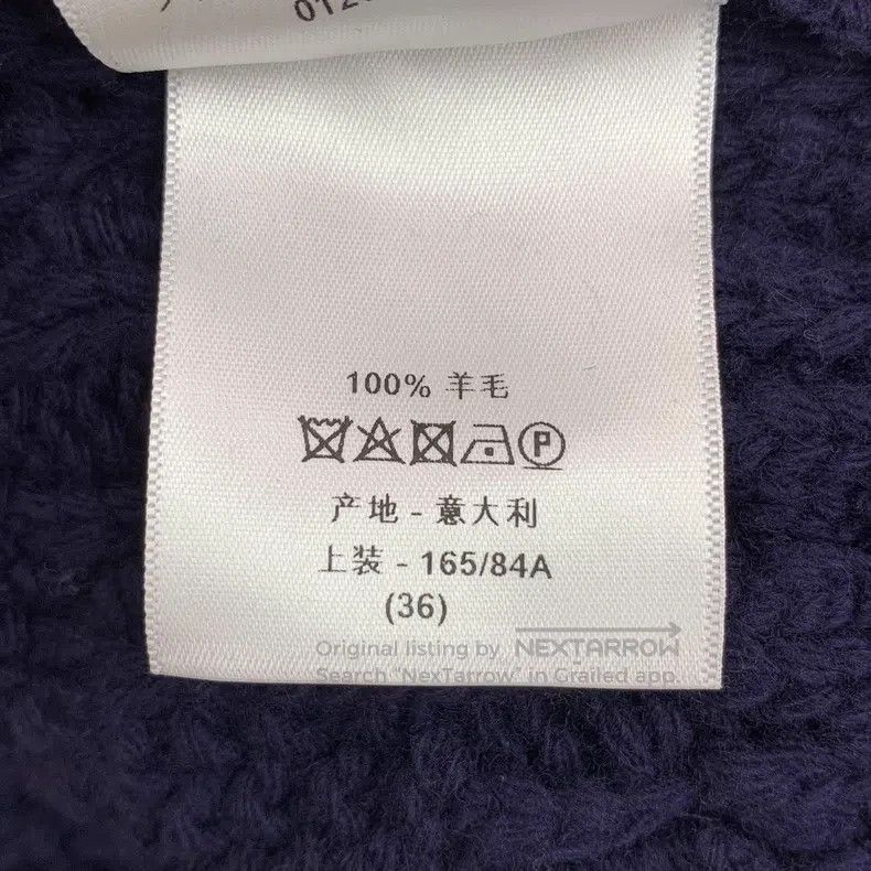 Dior Dior Dark blue jacquard wool round-neck long-sleeved knitt Size XS / US 0-2 / IT 36-38 - 7 Thumbnail