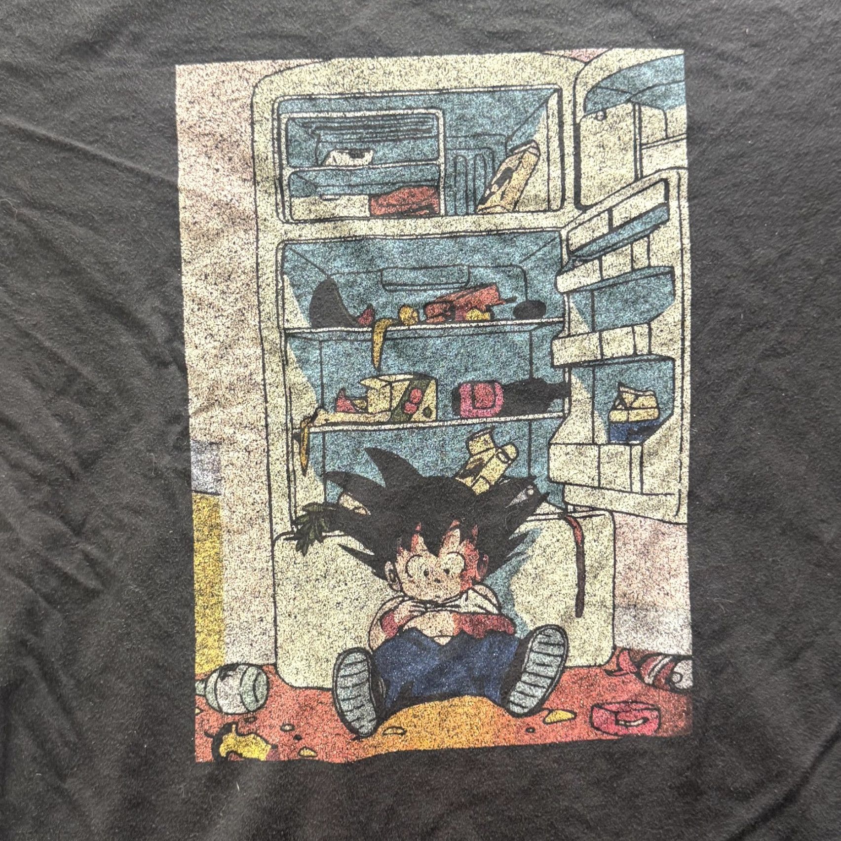 Vintage Dragon Ball Shirt Mens L Black Goku Fridge Graphic Tee Crewneck Anime Cartoon Size US L / EU 52-54 / 3 - 4 Thumbnail
