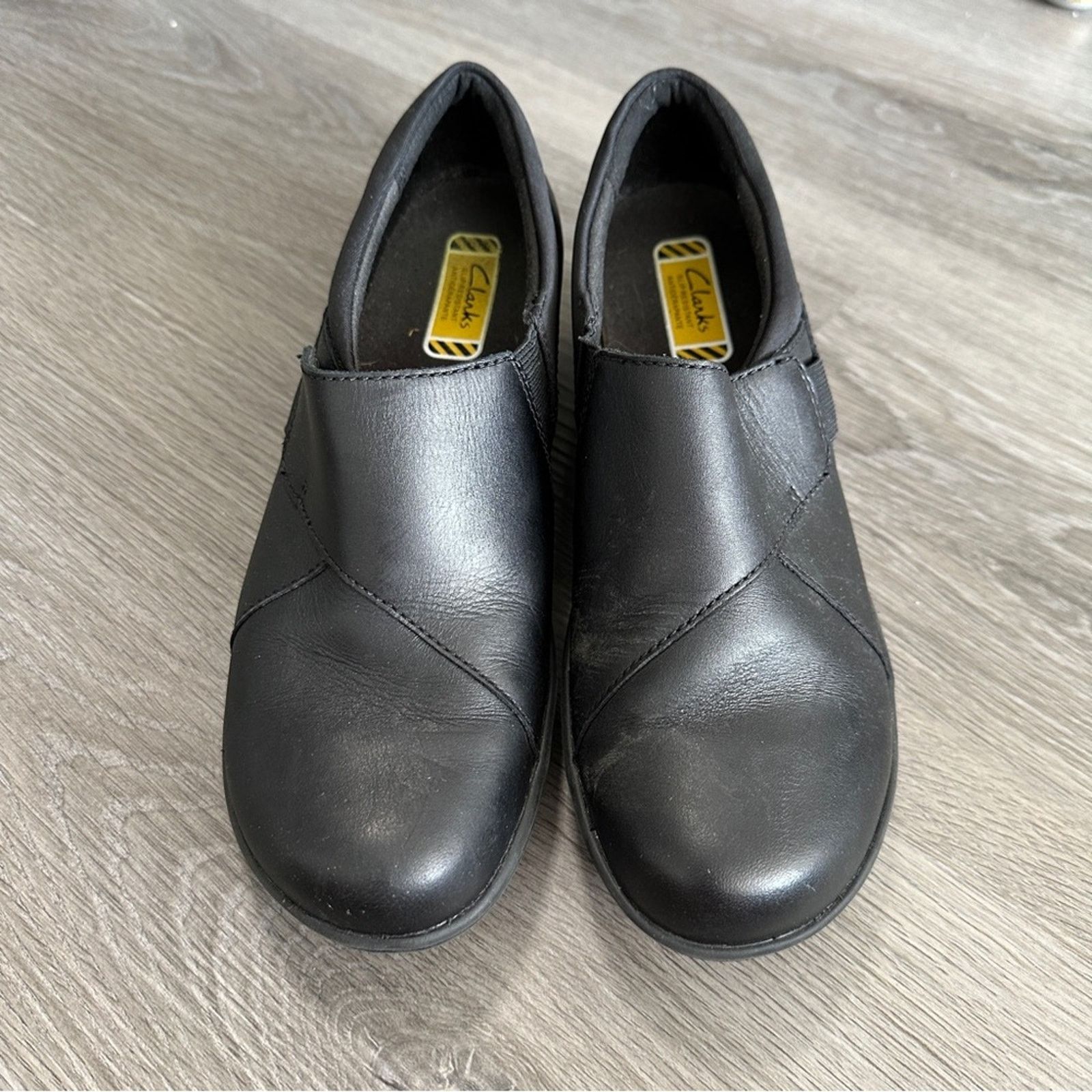Clarks Clarks Grasp High Black Leather Slip On Clogs Shoes Size 7 Size US 7 / IT 37 - 2 Thumbnail