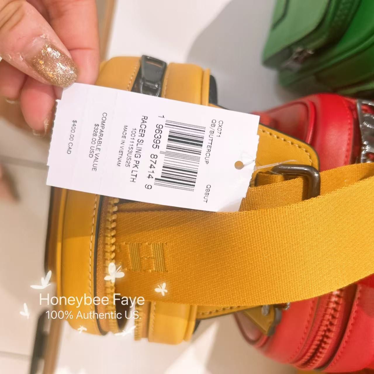 Coach Racer Sling Pack CX071 Buttercup Size ONE SIZE - 4 Thumbnail