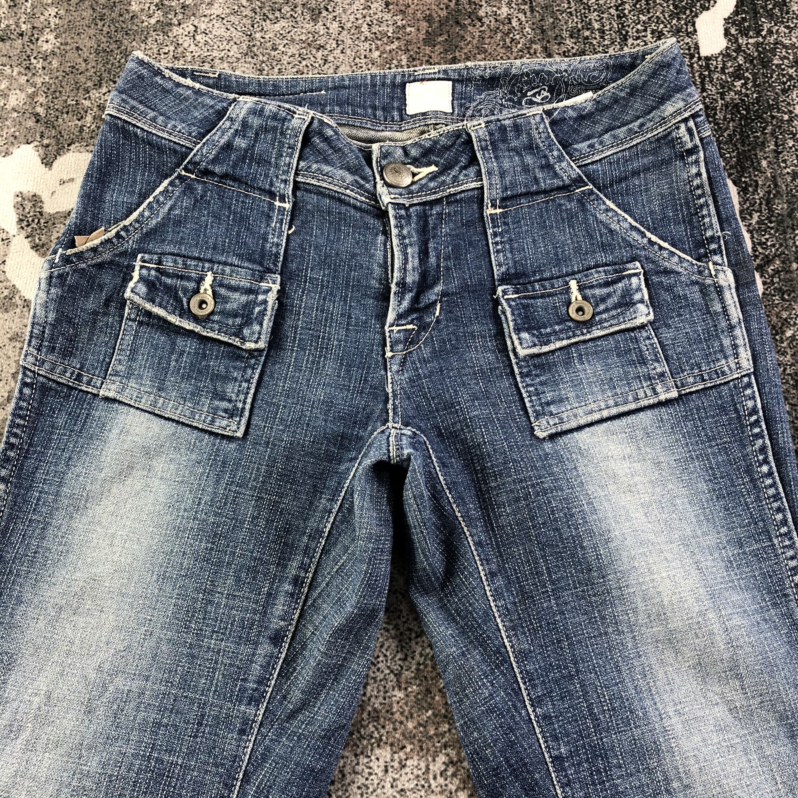 Japanese Brand Brappers Bush Pants Jeans Flare denim KJ1520 Size 29" - 3 Thumbnail