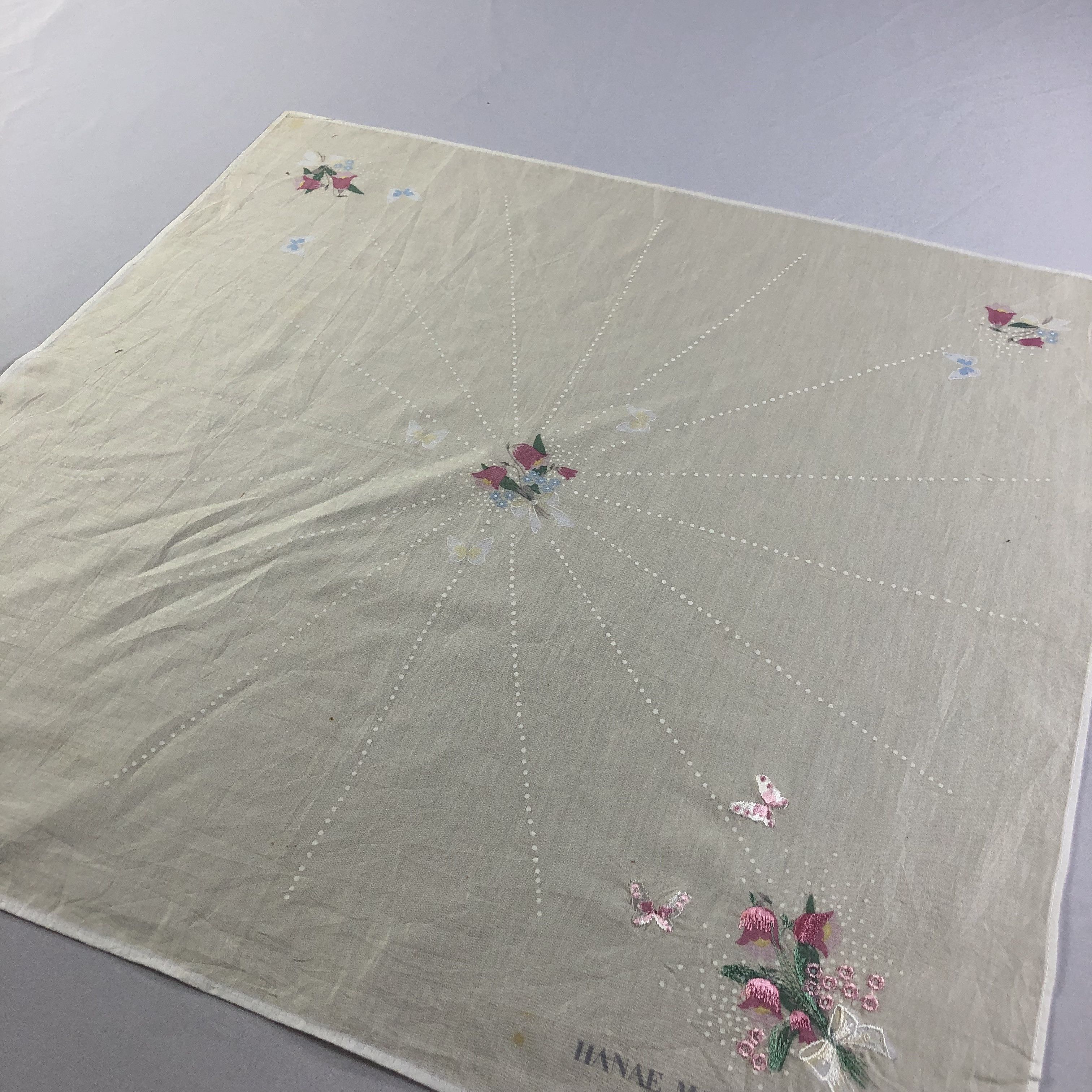 Hanae Mori × Japanese Brand × Vintage Hanae Mori Handkerchief Neckerchief Bandana H2096 Size ONE SIZE - 3 Thumbnail