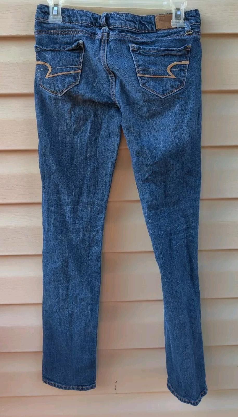 American Eagle Outfitters American Eagle Skinny Jeans Womens Size 0 Stretch Short Blue Size 25" / US 0 / IT 36 - 3 Thumbnail