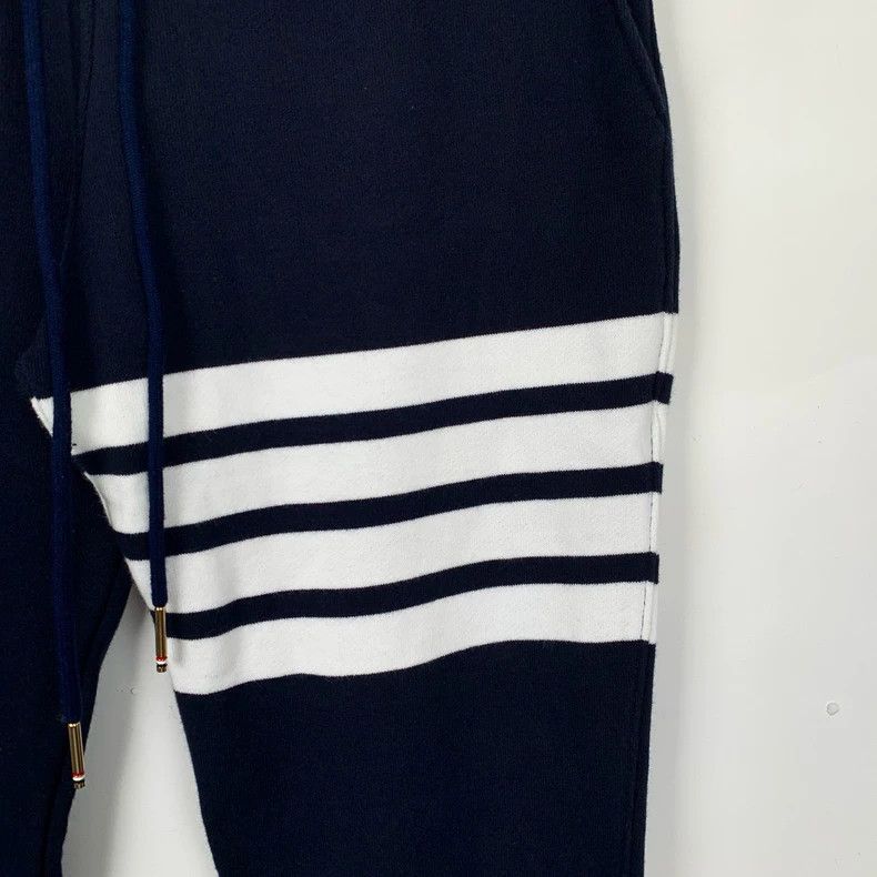 Thom Browne thom browneClassic four-bar dark blue cotton casual pants s Size US 38 / EU 54 - 4 Thumbnail