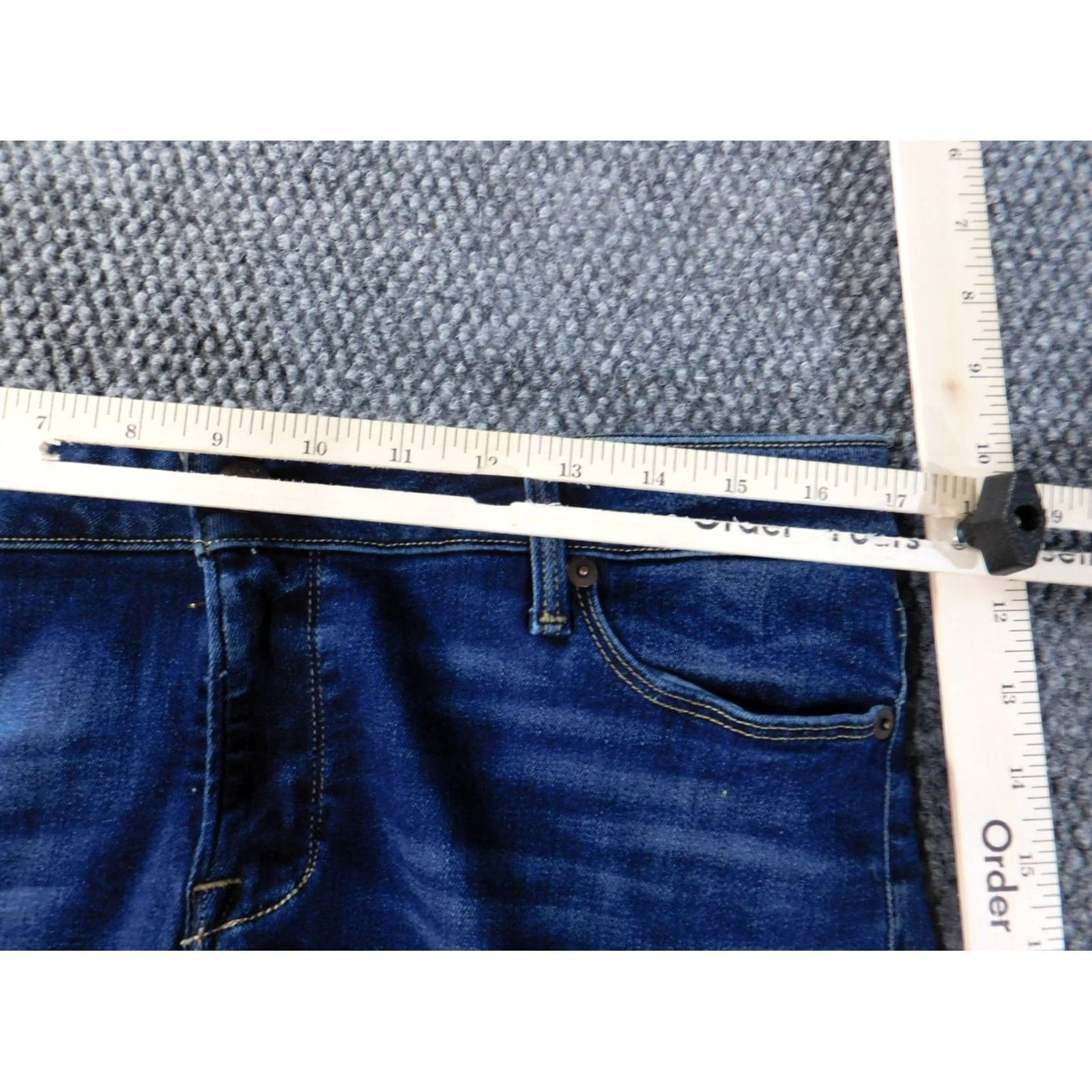 Gap lucky brand denim shorts women 14 blue cut-off distressed dark classic stretch Size 24" / US 00 / IT 34 - 4 Thumbnail