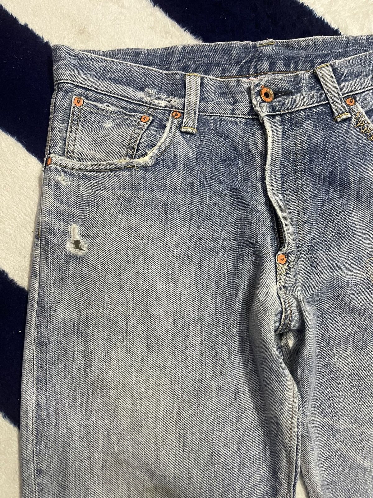 Edwin × Japanese Brand Edwin Selvedge Distressed Jeans (14) Size US 36 / EU 52 - 15 Thumbnail