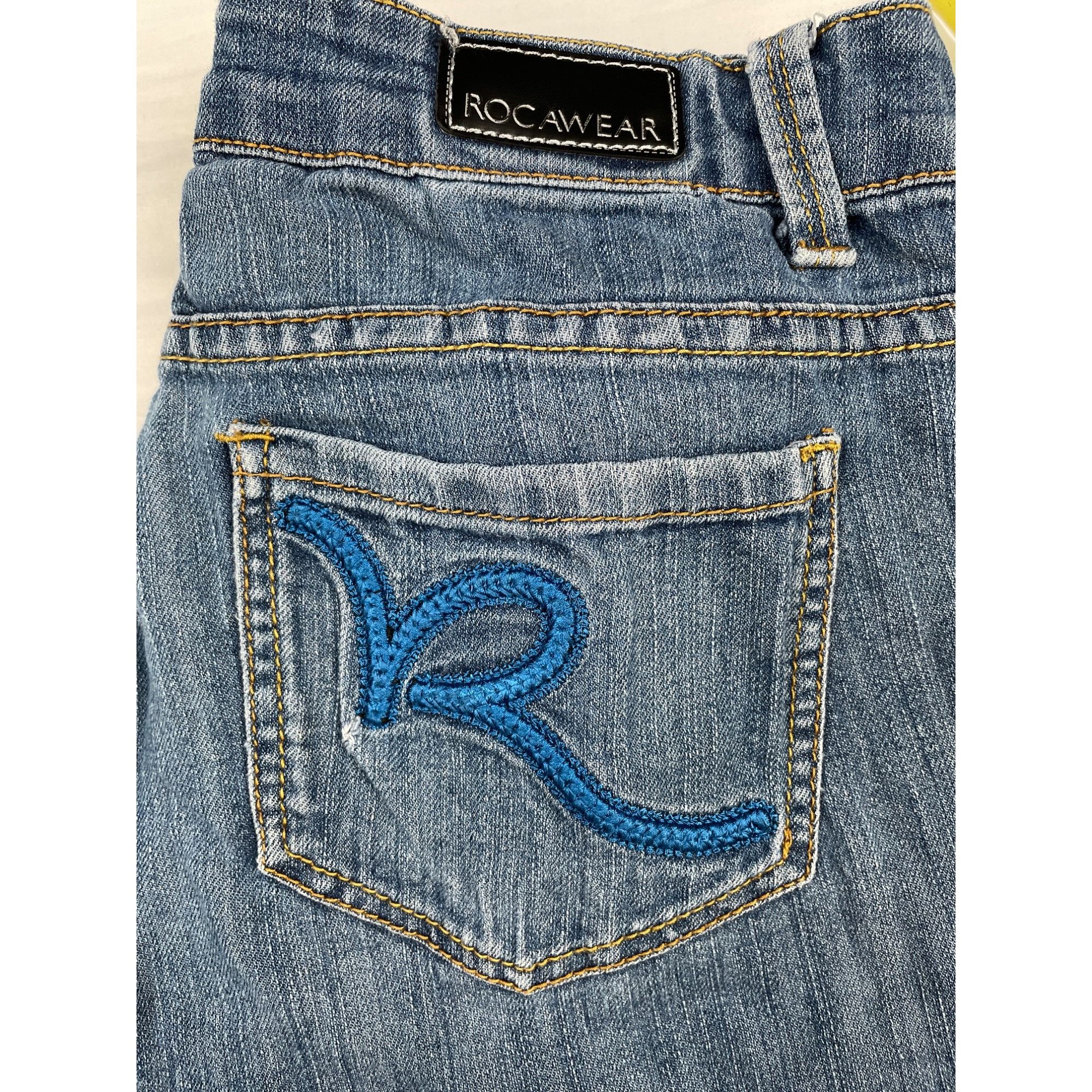 Rocawear Rocawear Women's Blue Straight/Stretch Jeans Embroidered po Size 27" / US 4 / IT 40 - 5 Thumbnail