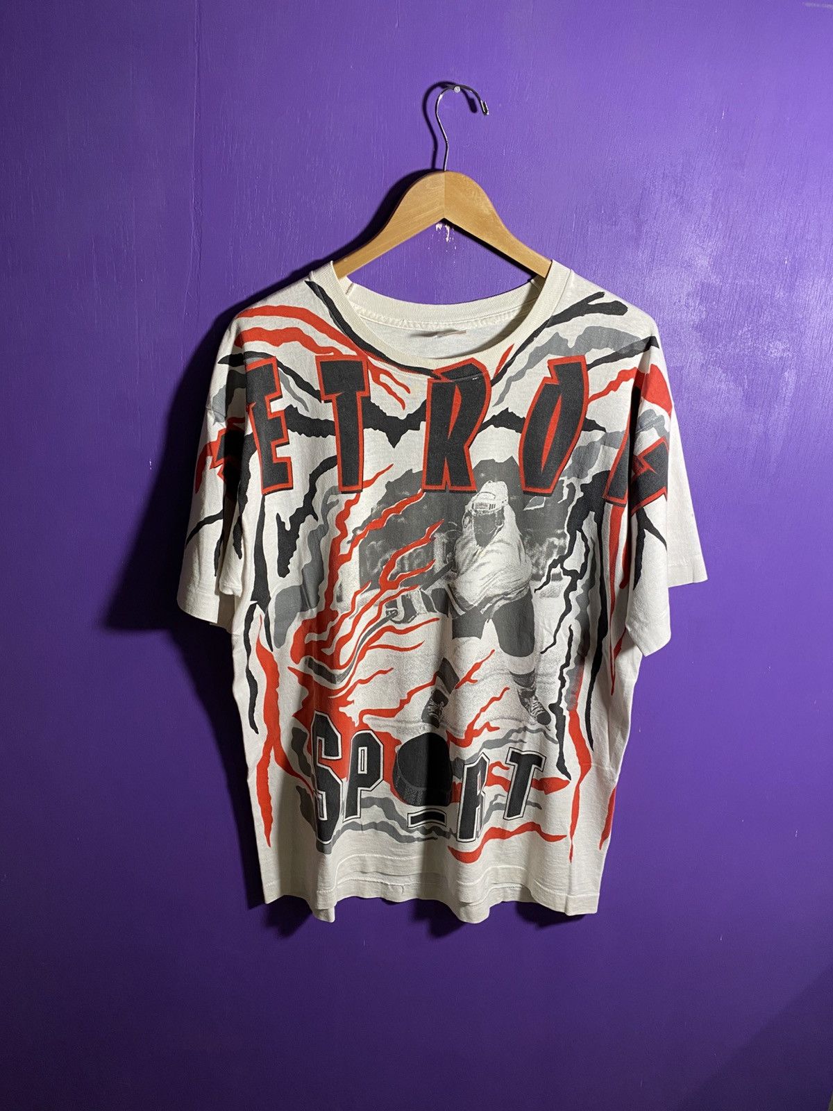Other Vintage 90s Detroit sports hockey AOP t-shirt Size US L / EU 52-54 / 3 - 1 Thumbnail