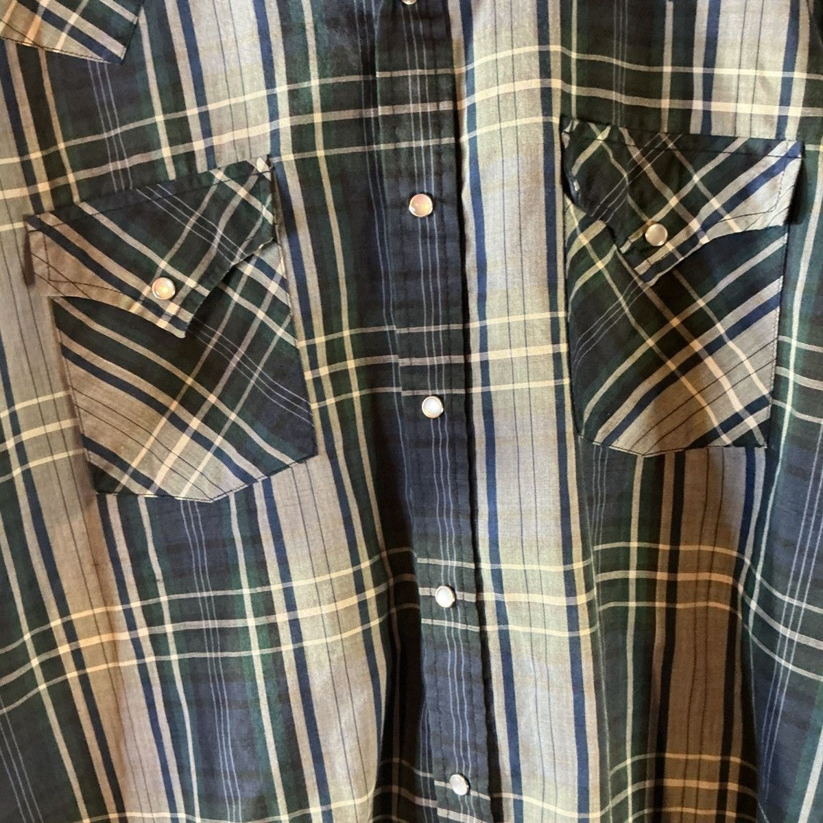 Other Ely Plains Men’s XL Green Plaid Western Shirt w/ Pearl Snaps Size US XL / EU 56 / 4 - 2 Thumbnail