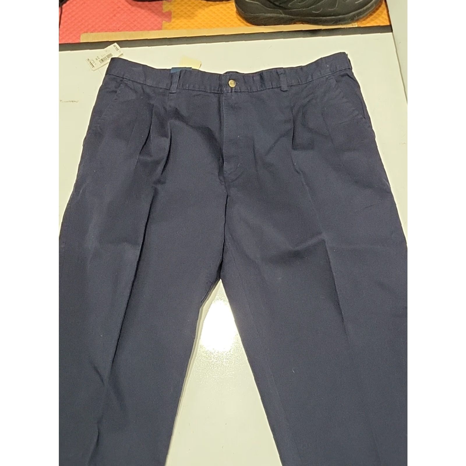 Bugle Boy VINTAGE Bugle Boy Pleated Khaki Pants 40 X 30 Montgomery Wards Navyblue 80s Bl Size US 40 / EU 56 - 2 Thumbnail