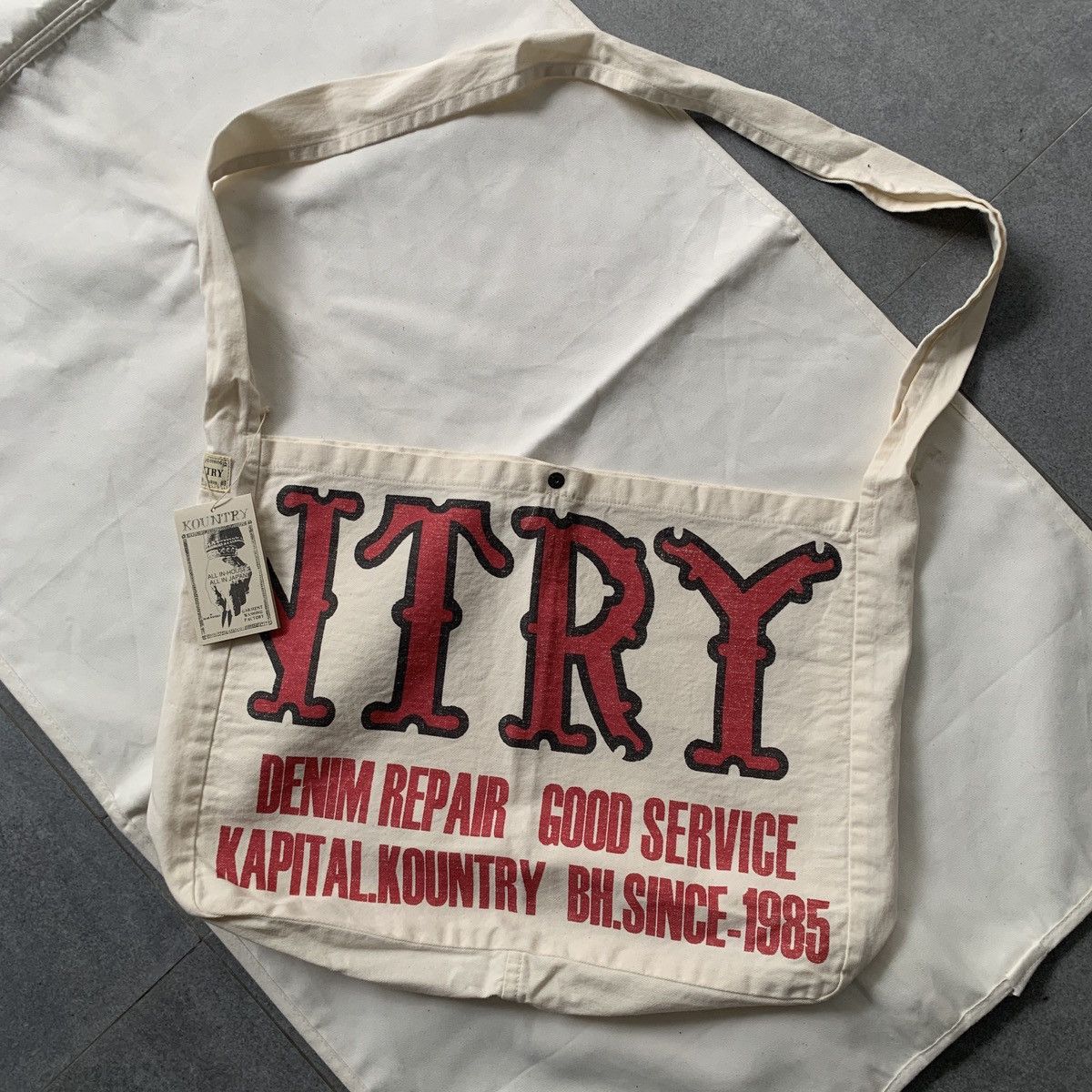 Kapital Kountry kapital kountry factory cotton twill bookbag Size ONE SIZE - 3 Thumbnail