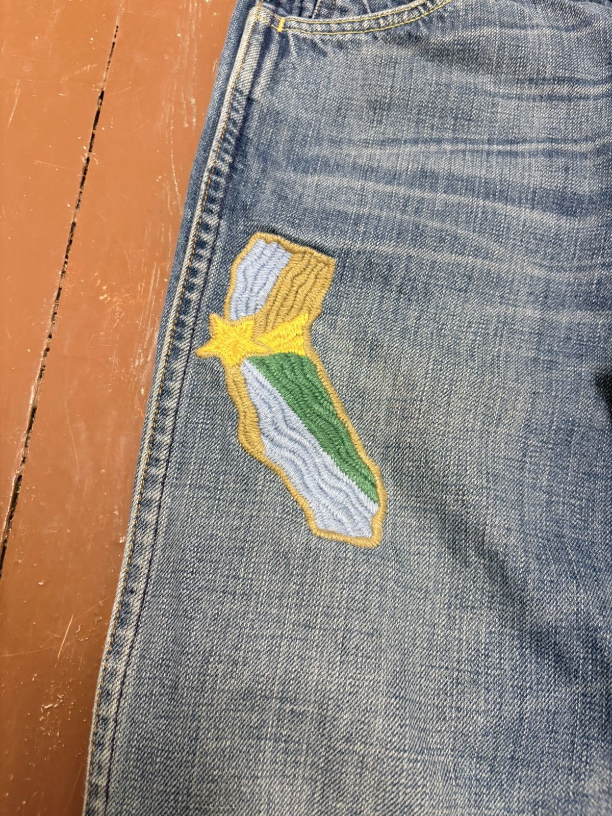 Levi's Vintage Clothing LVC Embroidered Orange Tabs Made In USA Size 28" / US 6 / IT 42 - 2 Thumbnail