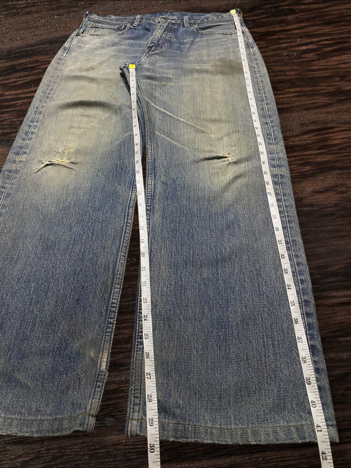 Levi's Vintage Levis 503 80s mud wash Distressed Baggy Jeans Size US 33 - 17 Thumbnail