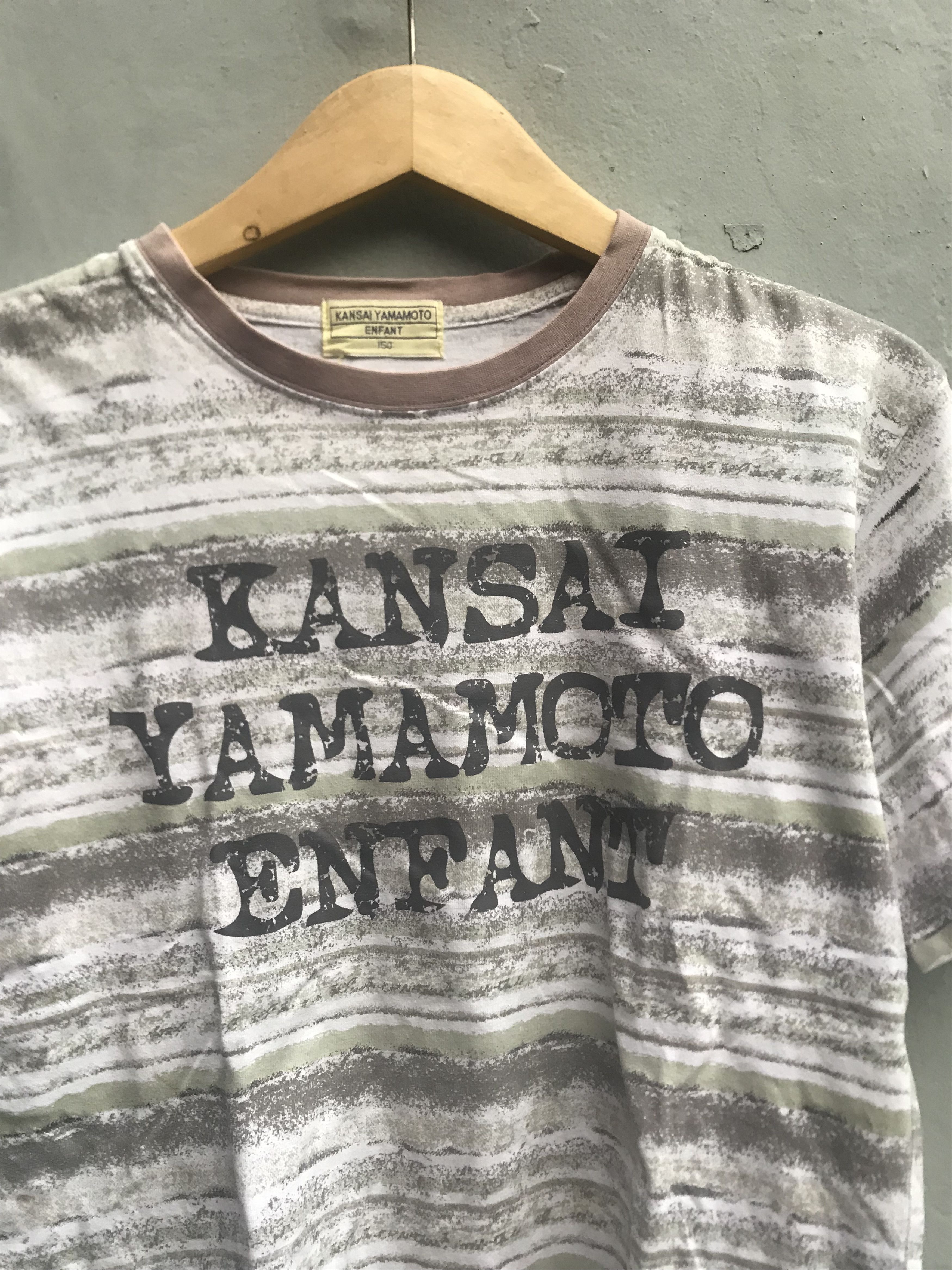 Japanese Brand Vintage Kansai Yamamoto Enfant Stripes Tshirt Size US M / EU 48-50 / 2 - 2 Thumbnail