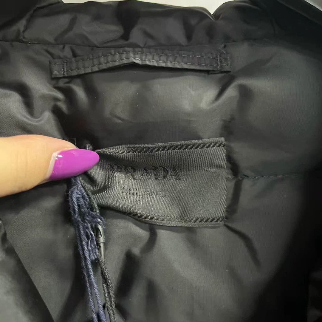 Prada prada black zip-up collar jacket Size US L / EU 52-54 / 3 - 3 Thumbnail
