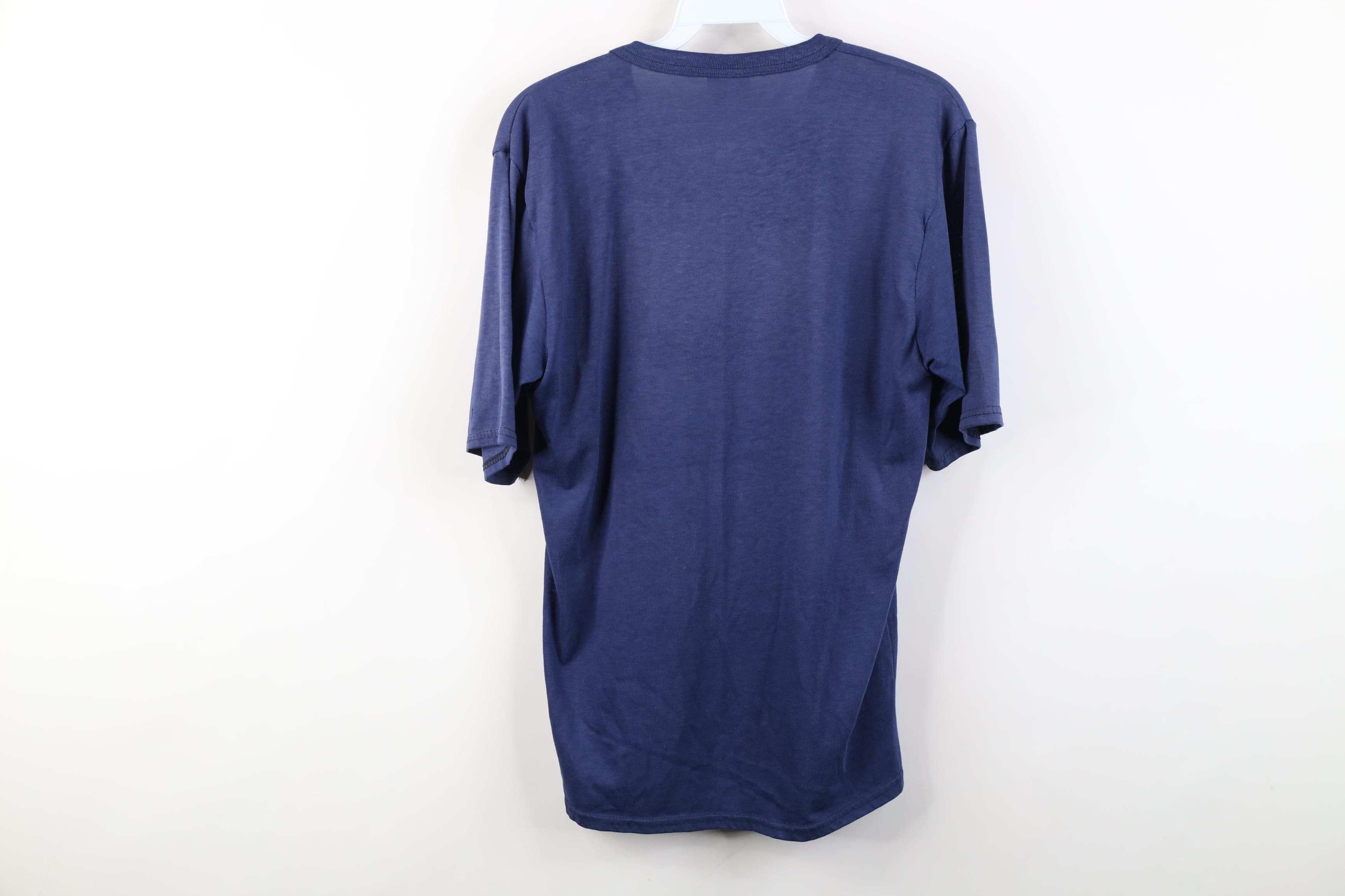 Vintage Vintage 80s 90s Streetwear Knit Henley T-Shirt Blue USA Size US M / EU 48-50 / 2 - 12 Thumbnail