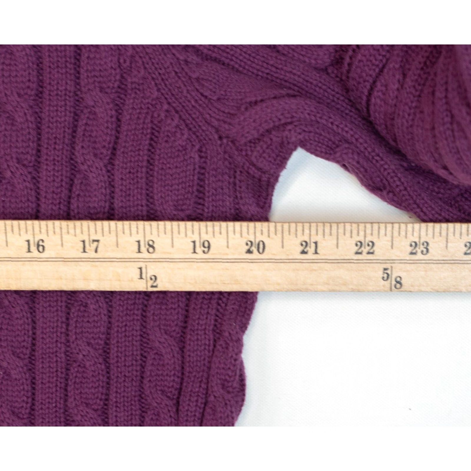 Vintage VINTAGE LL Bean Sweater Womens XL Purple Cable Knit Fisherman Cotton Classic Style Cozy Size XL / US 12-14 / IT 48-50 - 4 Thumbnail