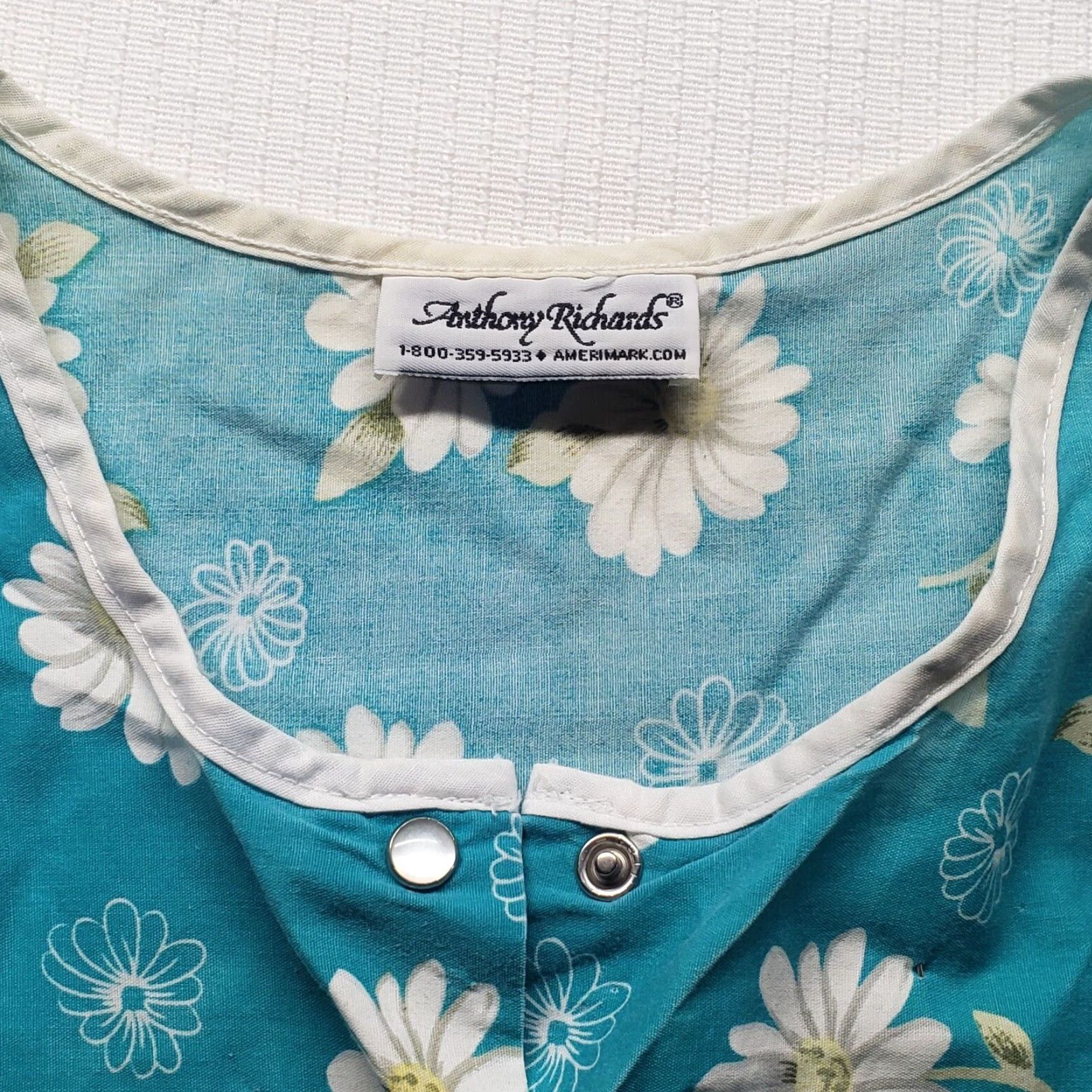 Vintage Anthony Richardson Floral Top Shirt Scrub Top Women's XL Snap Button Blouse Size XL / US 12-14 / IT 48-50 - 4 Thumbnail