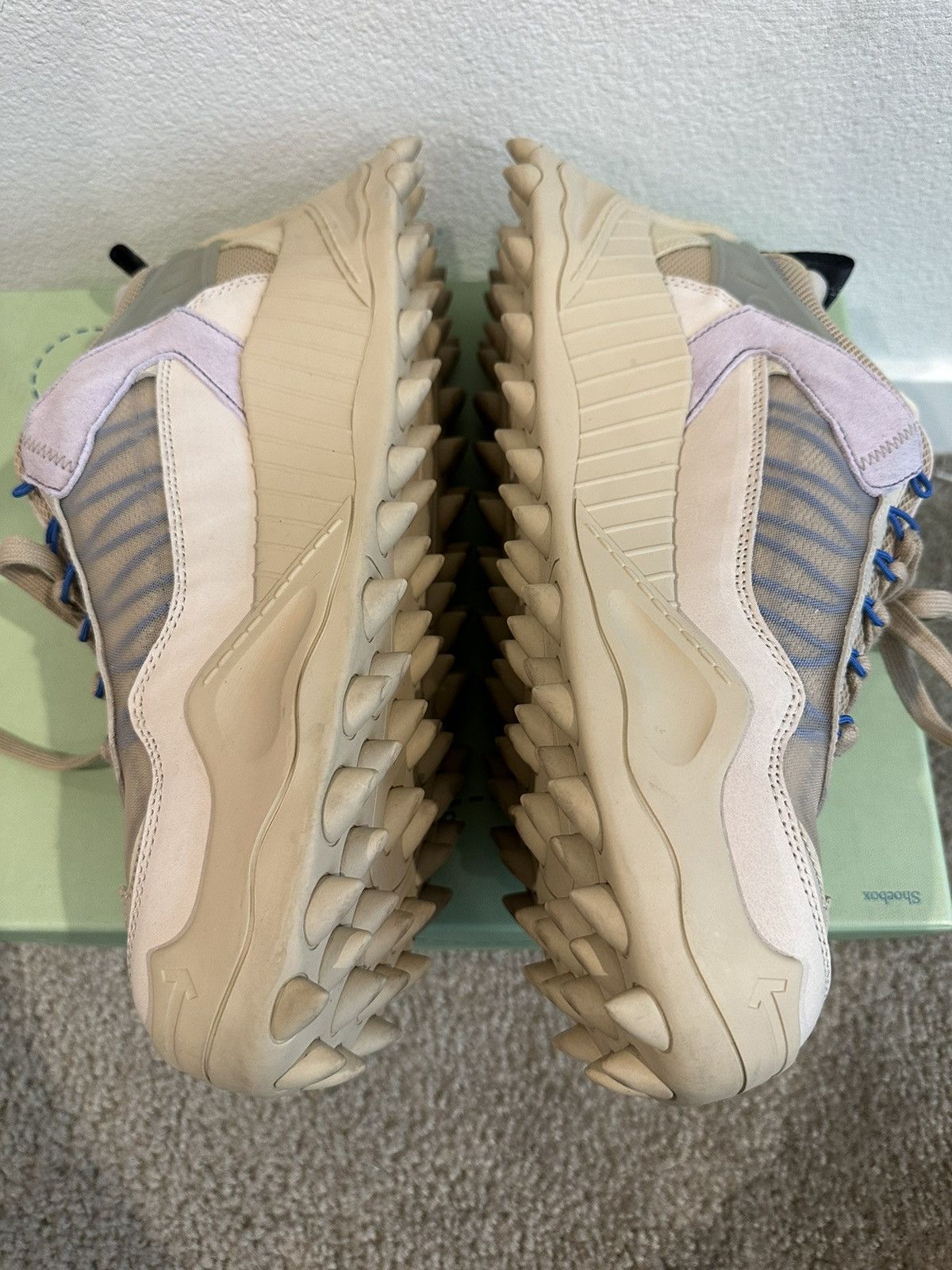 Off-White ODSY 1000 beige green Size US 12 / EU 45 - 4 Thumbnail