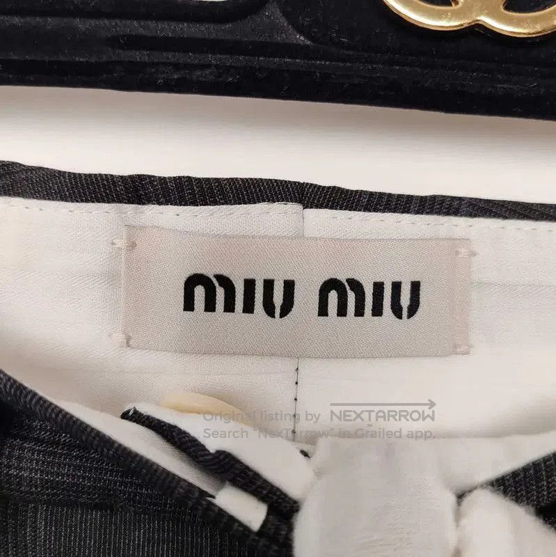 Miu Miu Miu Miu Gray Wool Casual Trousers . Size 26" / US 2 / IT 38 - 4 Thumbnail