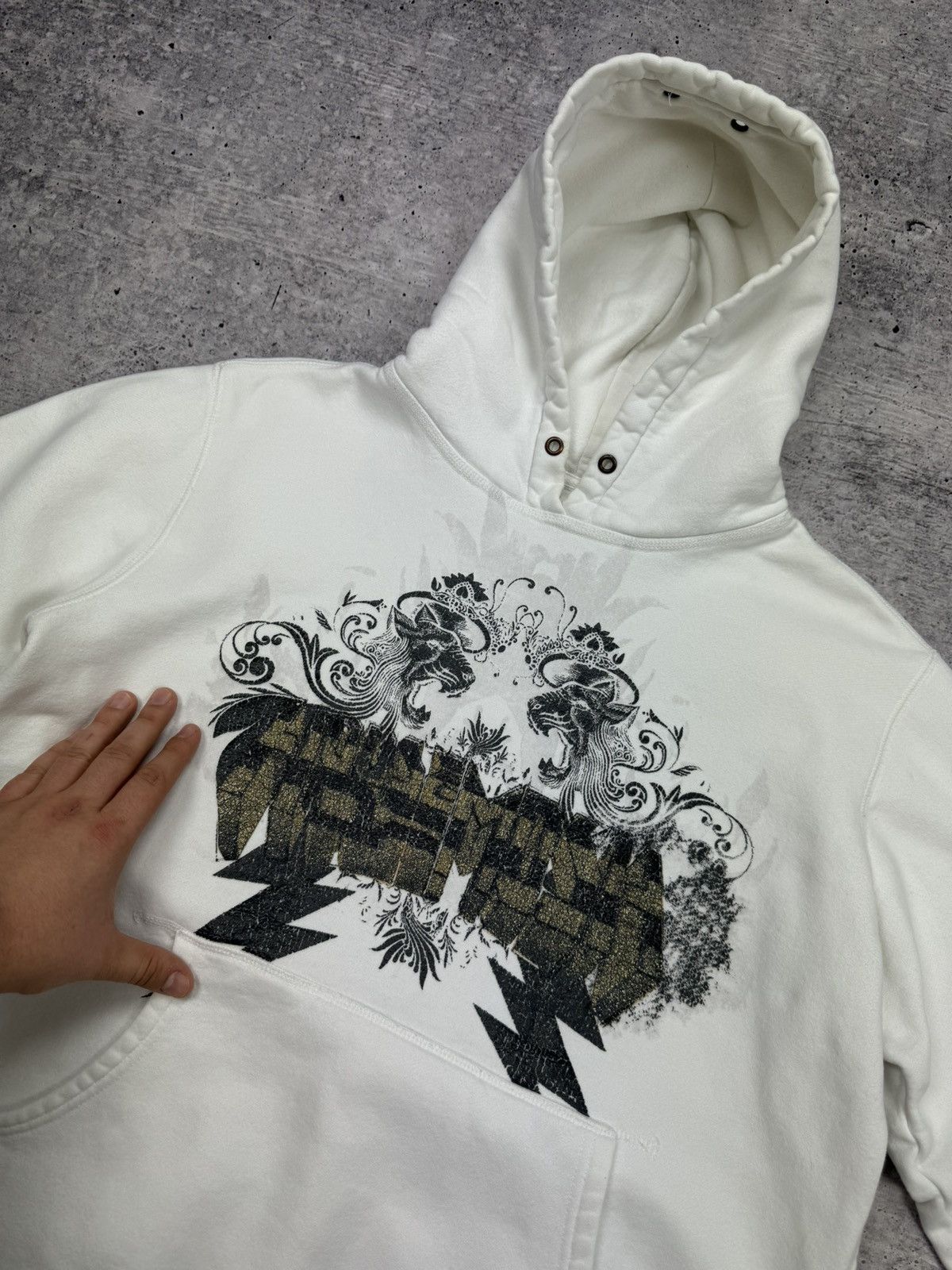 Diesel × Vintage Vintage 90’s Y2K Style Diesel Big Logo Heavy Cotton Hoodie Size US M / EU 48-50 / 2 - 10 Thumbnail