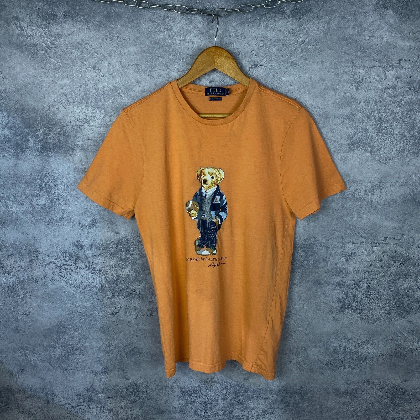 Polo Ralph Lauren Polo Ralph Lauren Polo Bear Tee Men's Size S Orange ` Size US S / EU 44-46 / 1 - 1 Thumbnail