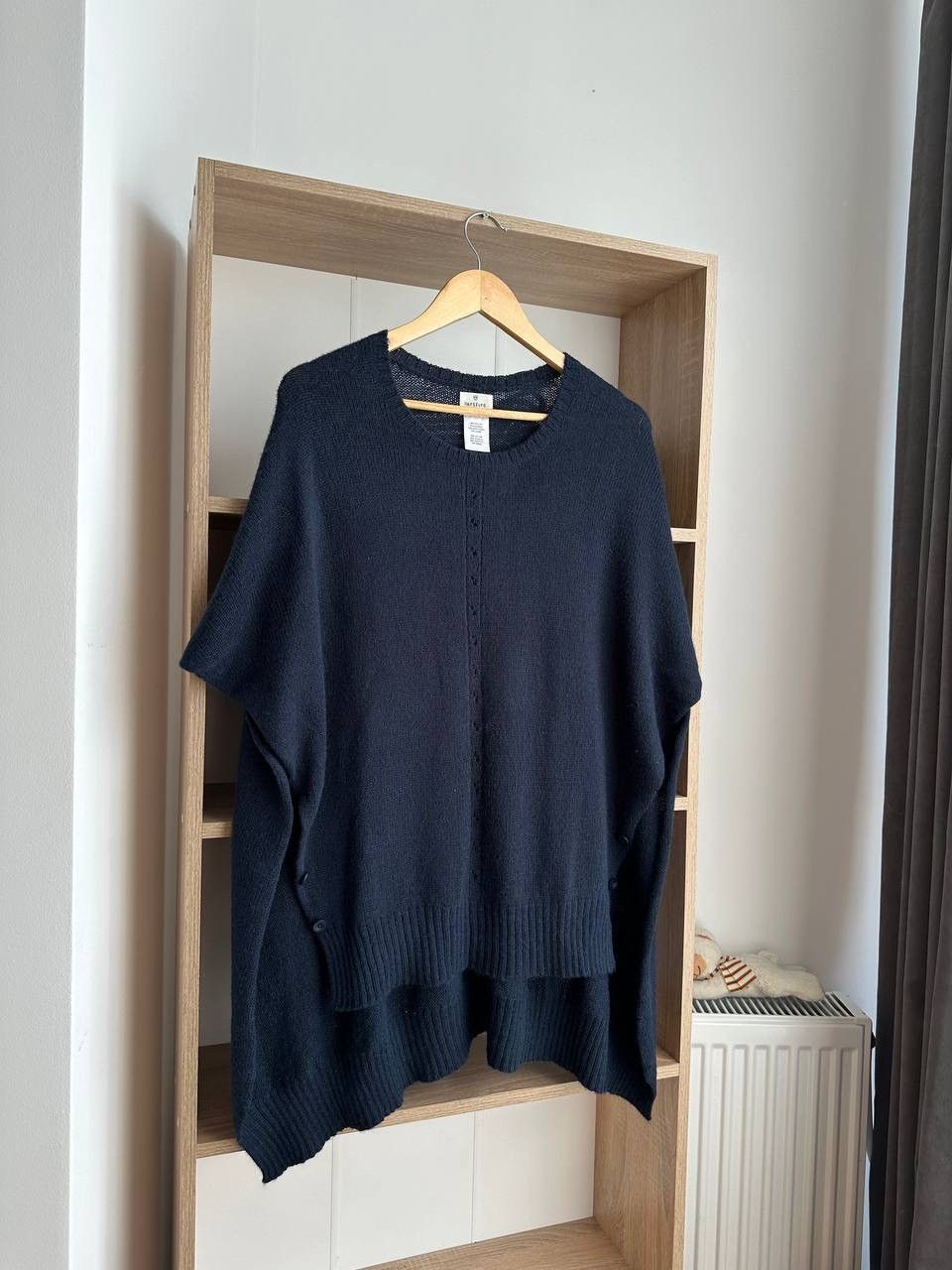Japanese Brand × Vintage Vintage Hartford Wool Blue Poncho Sweater Size US M / EU 48-50 / 2 - 14 Thumbnail
