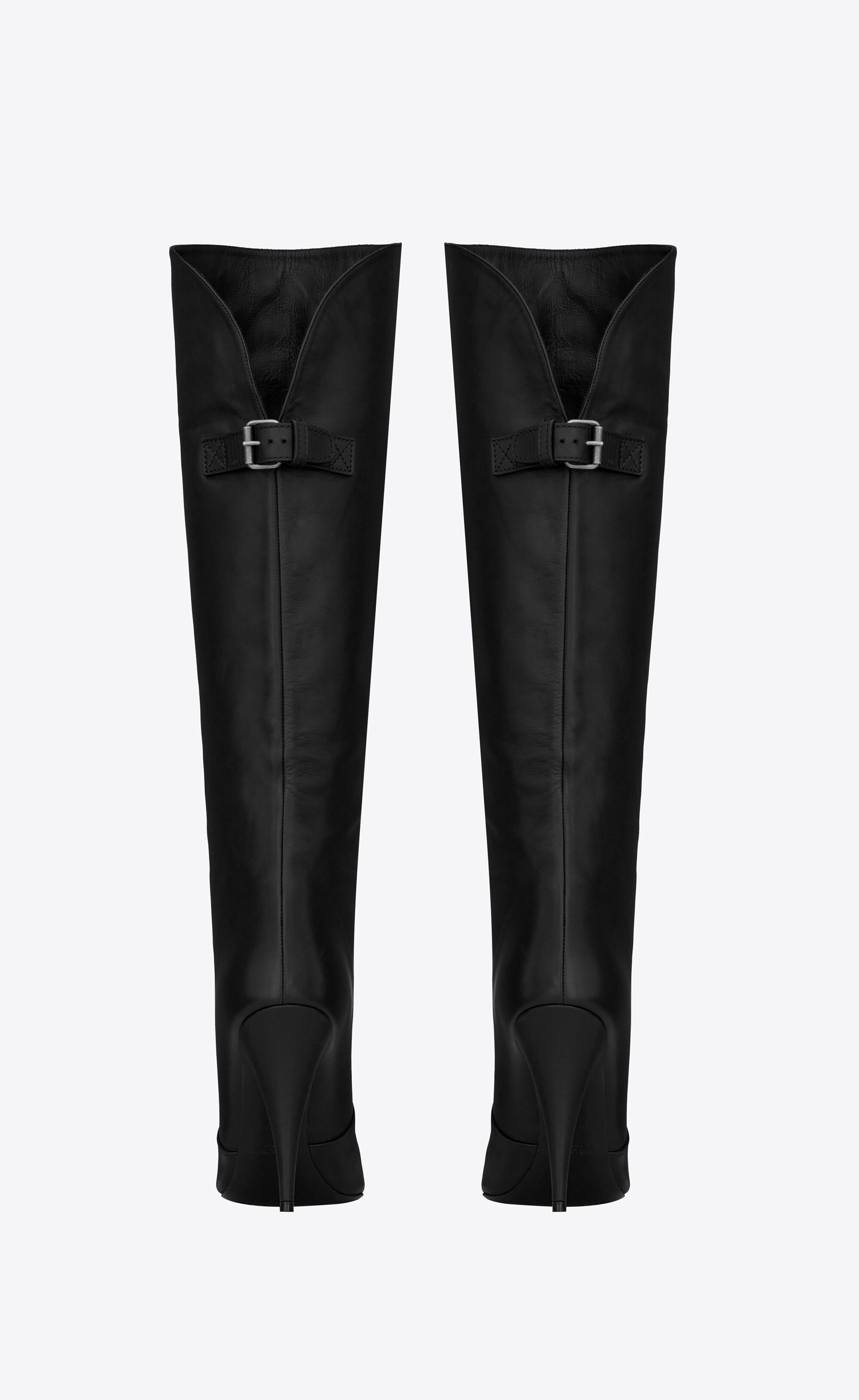 Saint Laurent Paris o1s1wg111024 Harper Boots in Smooth Leather in Black Size US 10 / IT 40 - 3 Thumbnail