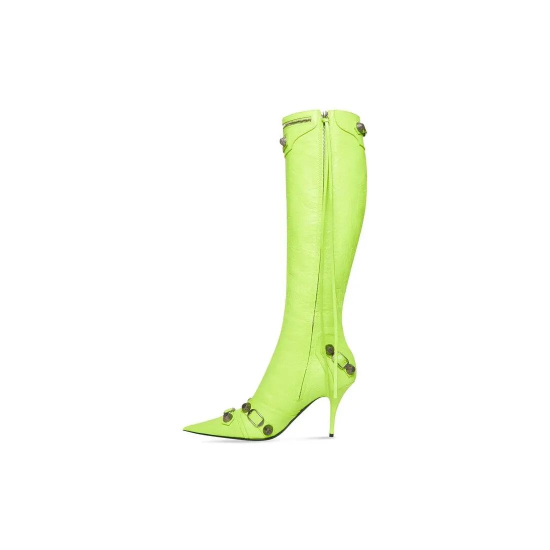 Balenciaga o1w1db10625 Cagole 90mm Boots in Light Green Size US 8.5 / IT 38.5 - 4 Thumbnail