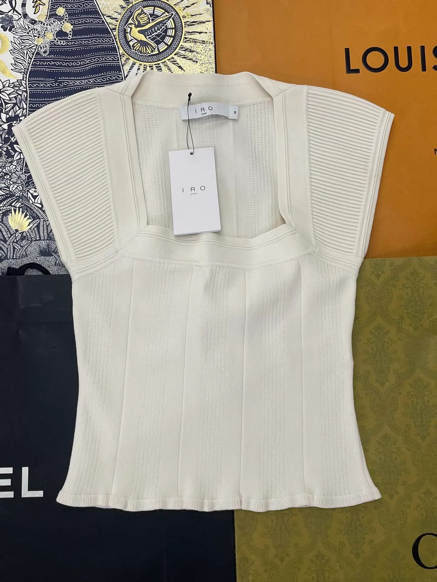 Iro IRO White Knit Short-Sleeve Top M Size M / US 6-8 / IT 42-44 - 1 Thumbnail
