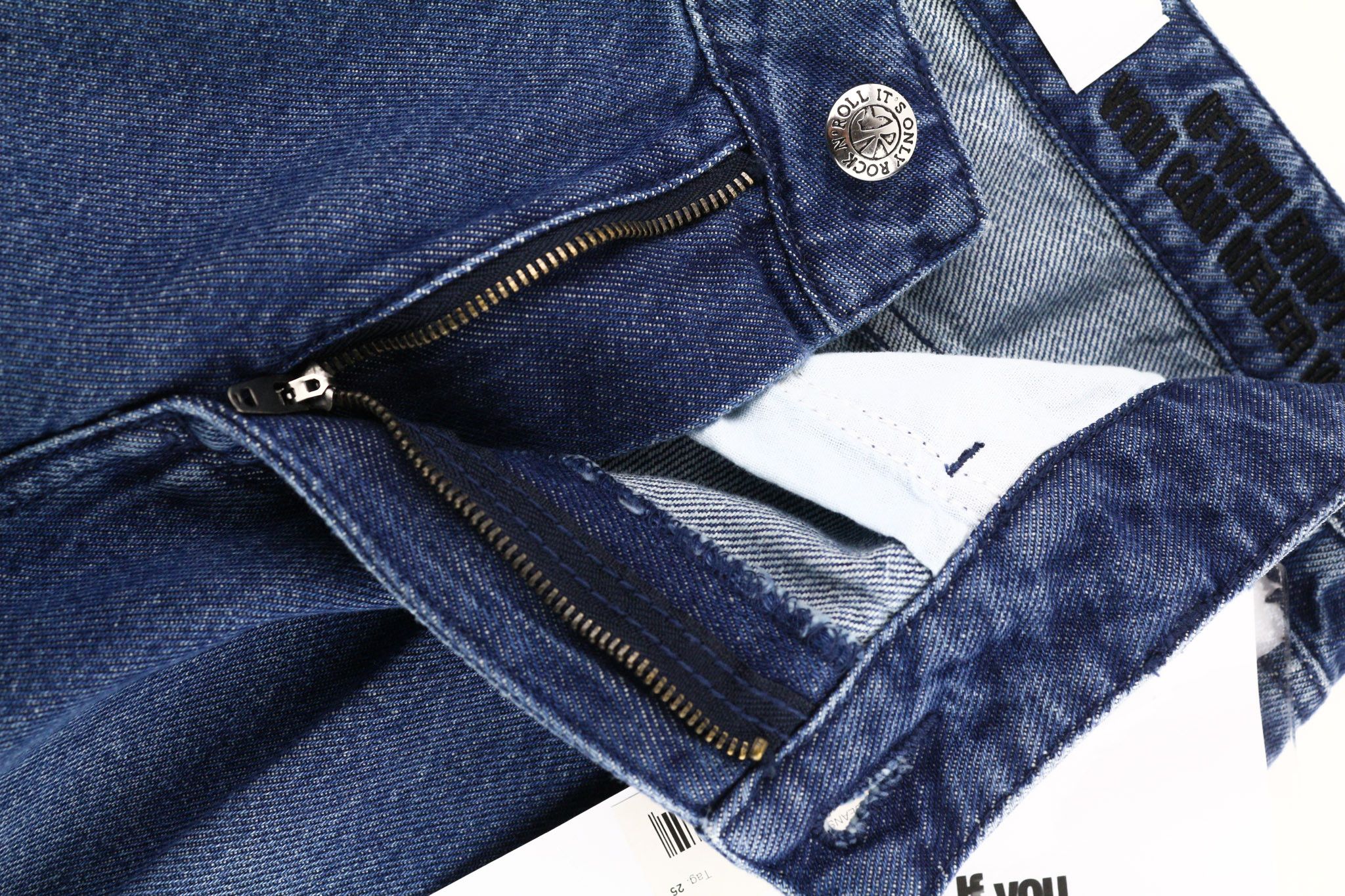 John Richmond W26 Cargo Mid Blue Washed Zipper Denim Jeans 80000 Size 26" / US 2 / IT 38 - 9 Thumbnail